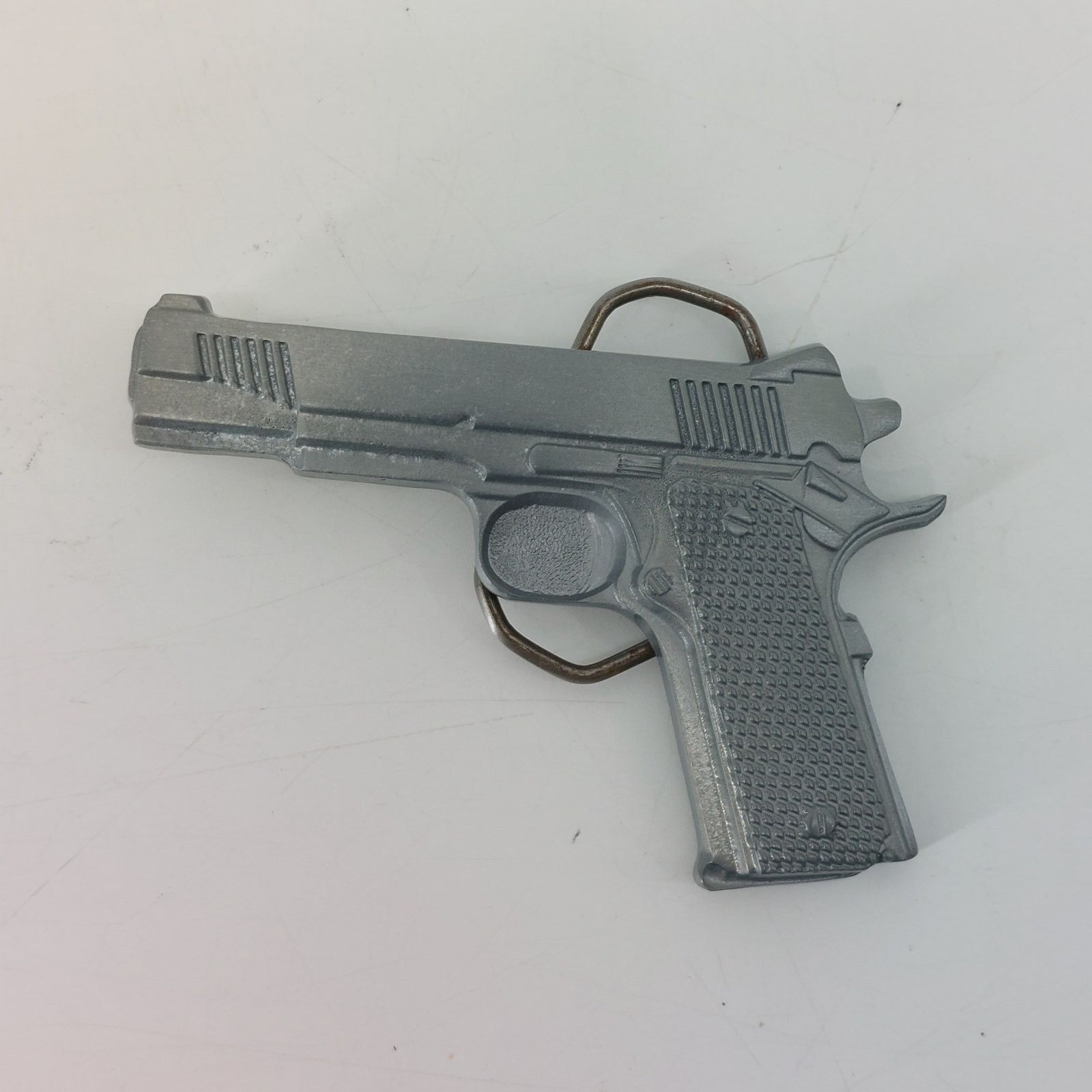 Vintage Gun Belt Buckle Rifle Pistol Belt Buckle Silver Gray Tone Size ONE SIZE - 8 Thumbnail