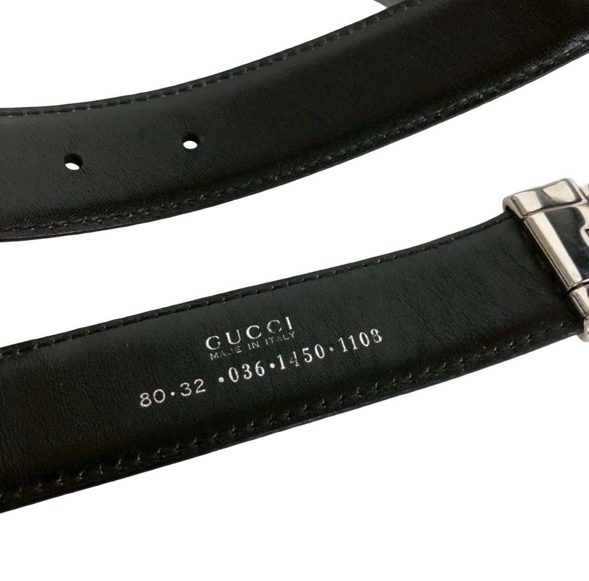Gucci Gucci G-Buckle Leather Belt Wine Red/Silver Tom Ford Era Size ONE SIZE - 10 Thumbnail