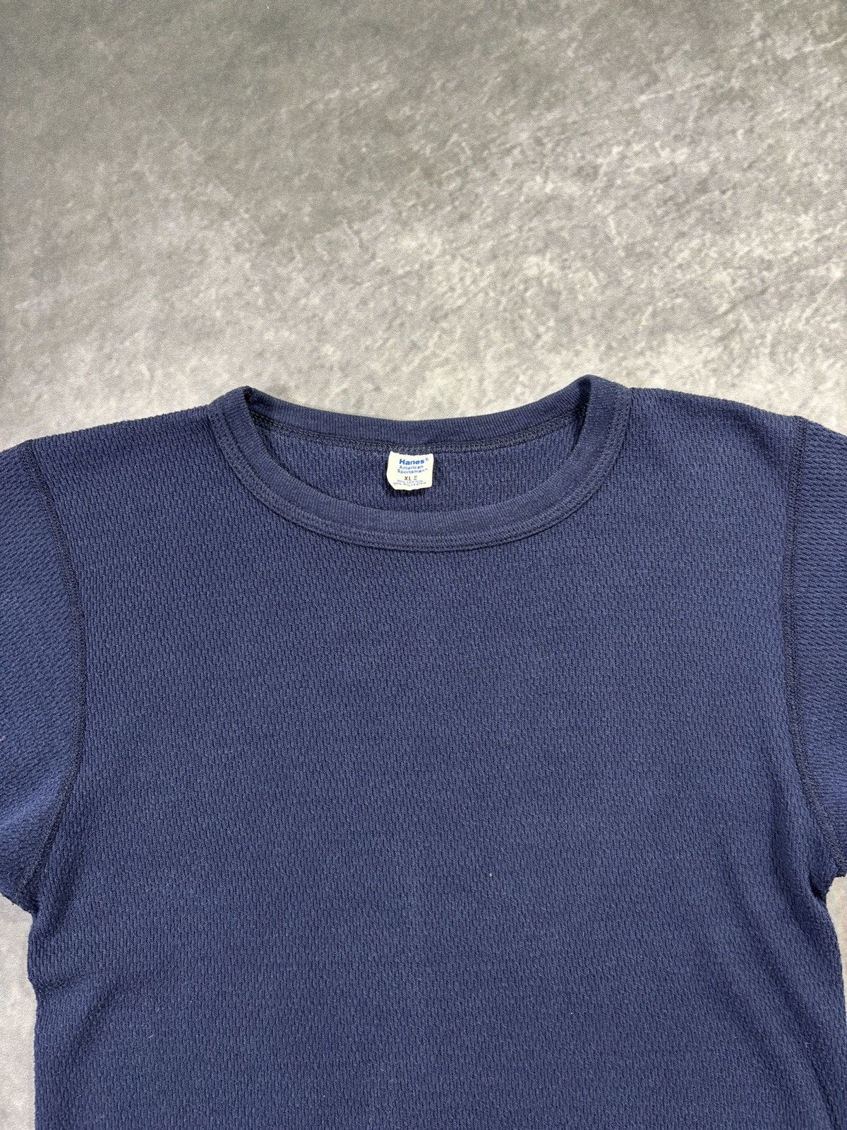 Vintage 1970s Thermal Longsleeve Vintage Hanes Made in USA Raschel Size US S / EU 44-46 / 1 - 6 Thumbnail