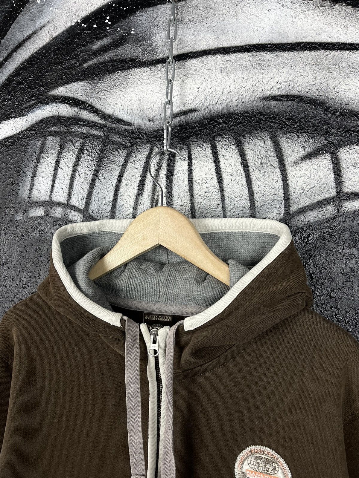 Napapijri × Vintage Vintage Napapijri Full Zip Brown Hoodie Men’s Size L Size US L / EU 52-54 / 3 - 6 Thumbnail