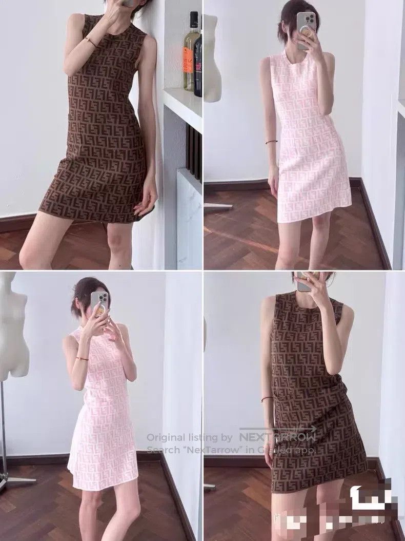 Fendi Fendi Elegant Double F Slim Antique Dress Size XS / US 0-2 / IT 36-38 - 5 Thumbnail