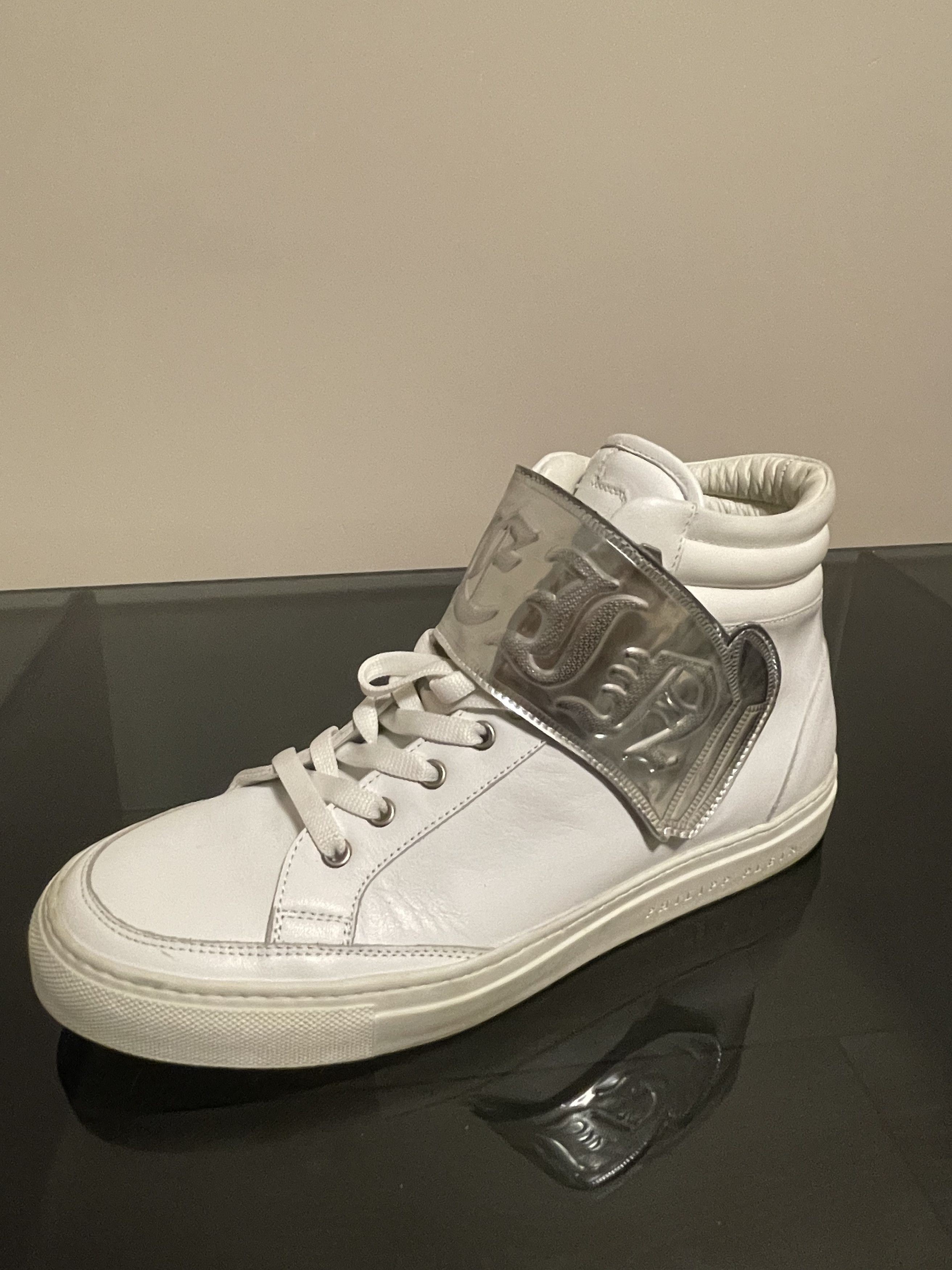 Philipp Plein Philipp Plein White High-Top Sneakers Limited Edition Size US 10 / EU 43 - 4 Thumbnail