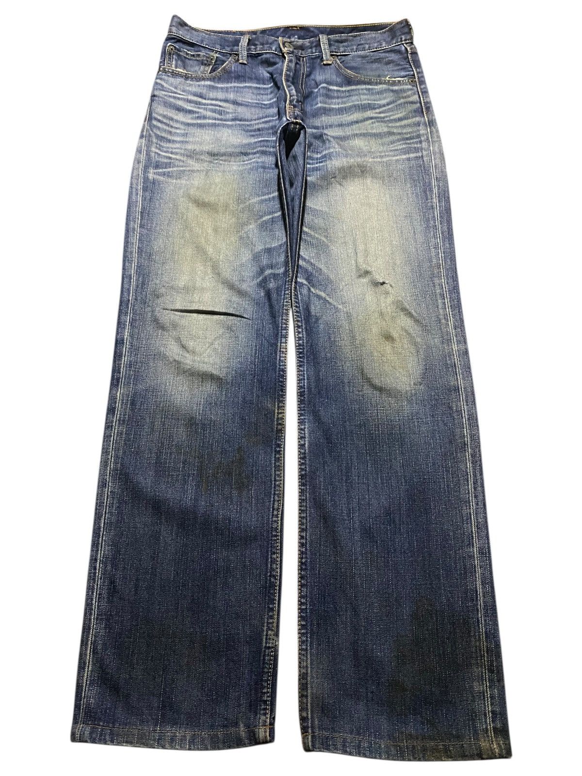 Levi's Vintage Levis 702 Mud Wash Distressed Loose Jeans Size US 31 - 1 Thumbnail