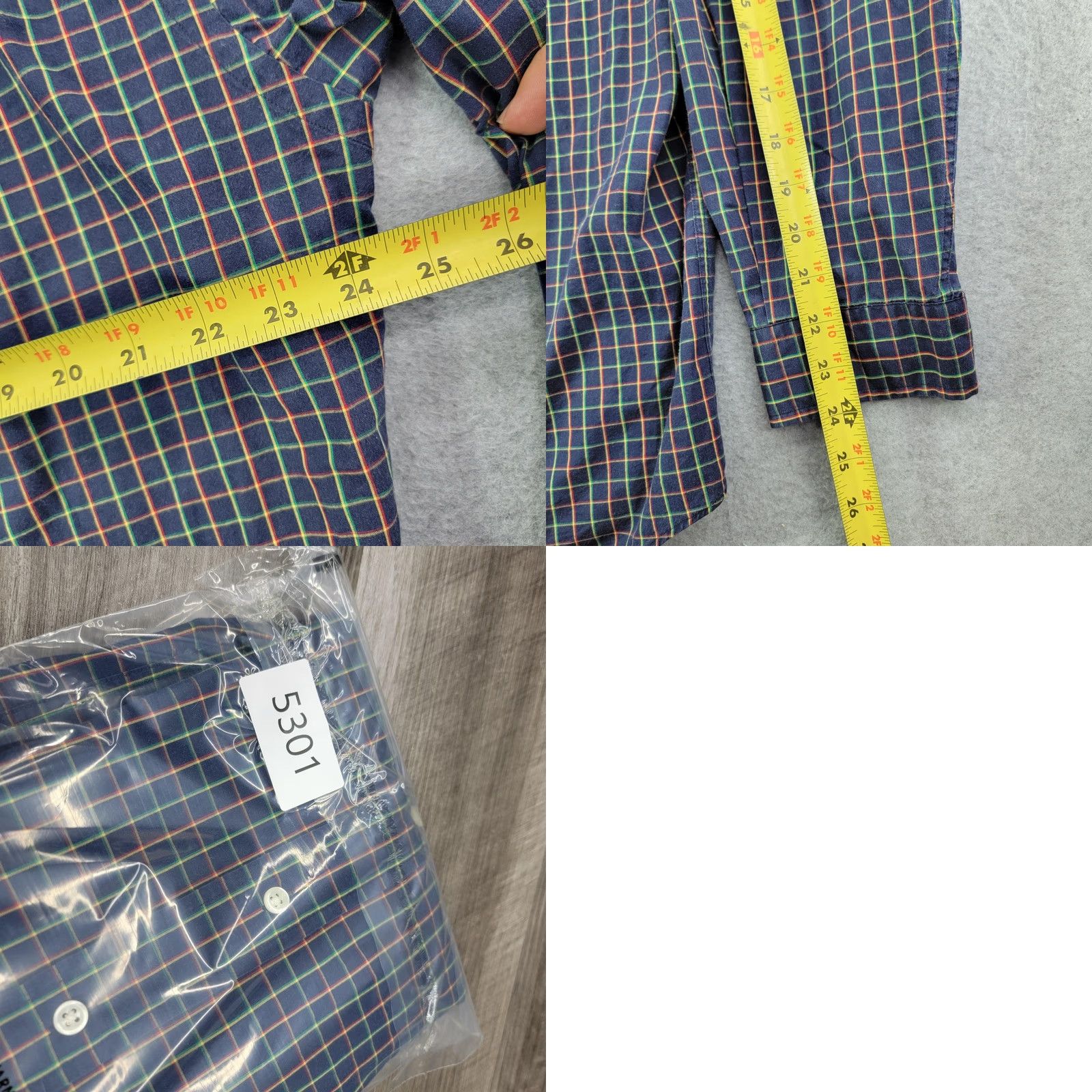 Ralph Lauren Ralph Lauren Shirt Mens Large Blue Check Long Sleeve Button Down Blake Cotton Size US L / EU 52-54 / 3 - 8 Thumbnail