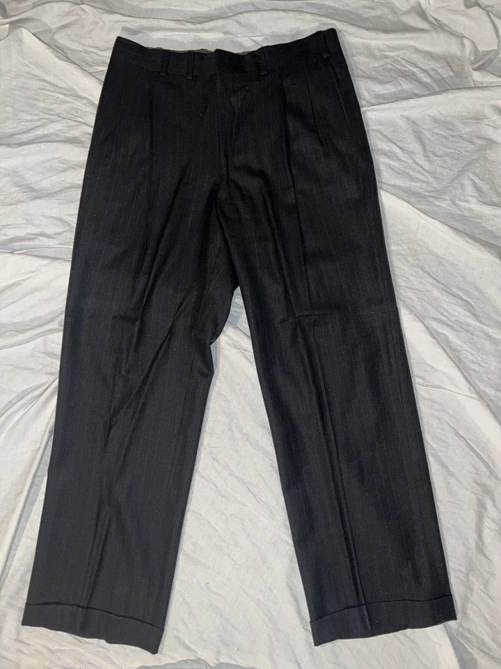 Oxxford Clothes Double Breasted Gray Suit Size 42S - 17 Thumbnail