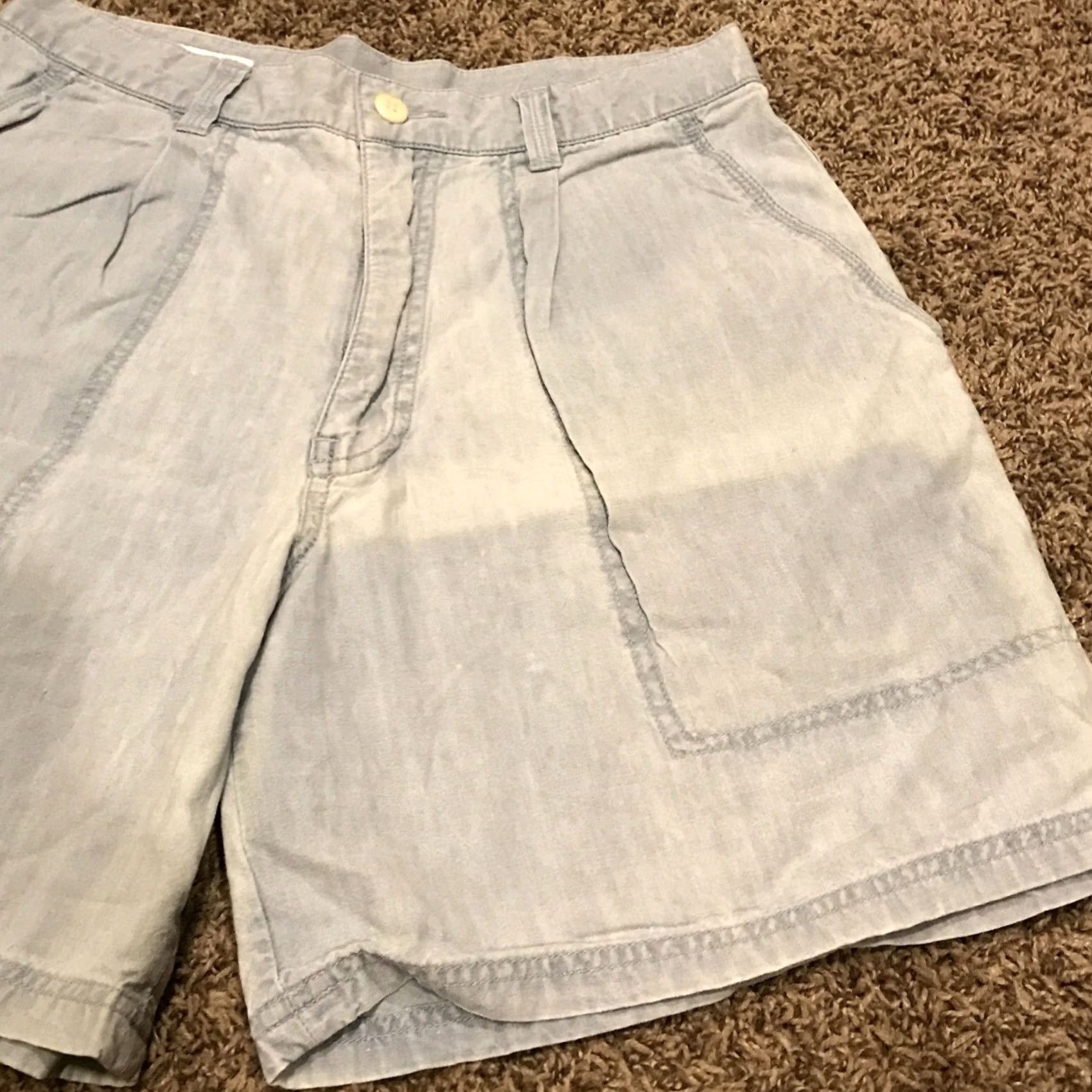 Liz Claiborne Claiborne Womens Shorts Denim Cotton Blue 29 Regular Waist 27 Inseam 6" High Rise Adult Casual American Chino Vintage No Size 29" - 2 Thumbnail