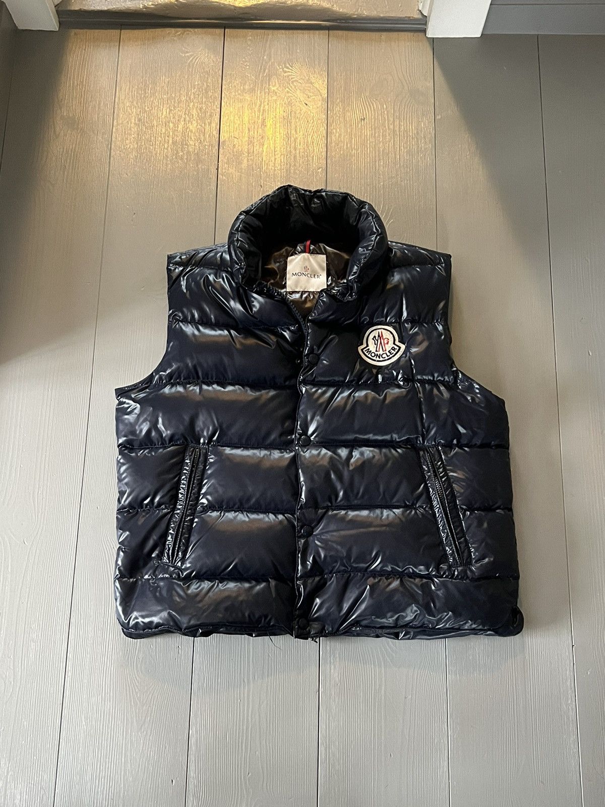 Pre-owned Moncler Tib Vest In Blue