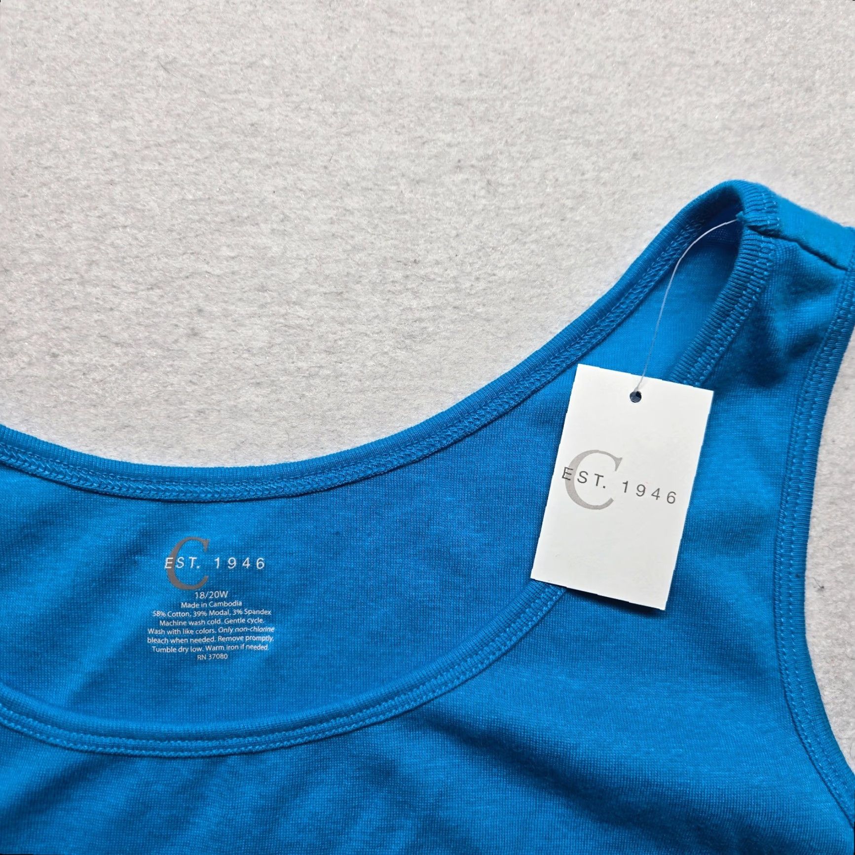 Vintage NEW CATO Shirt Solid Blue Sleeveless Pullover Lightweight Summer Top 20 Plus Women Dresswear Womens Size 3XL / US 20-22 - 2 Thumbnail