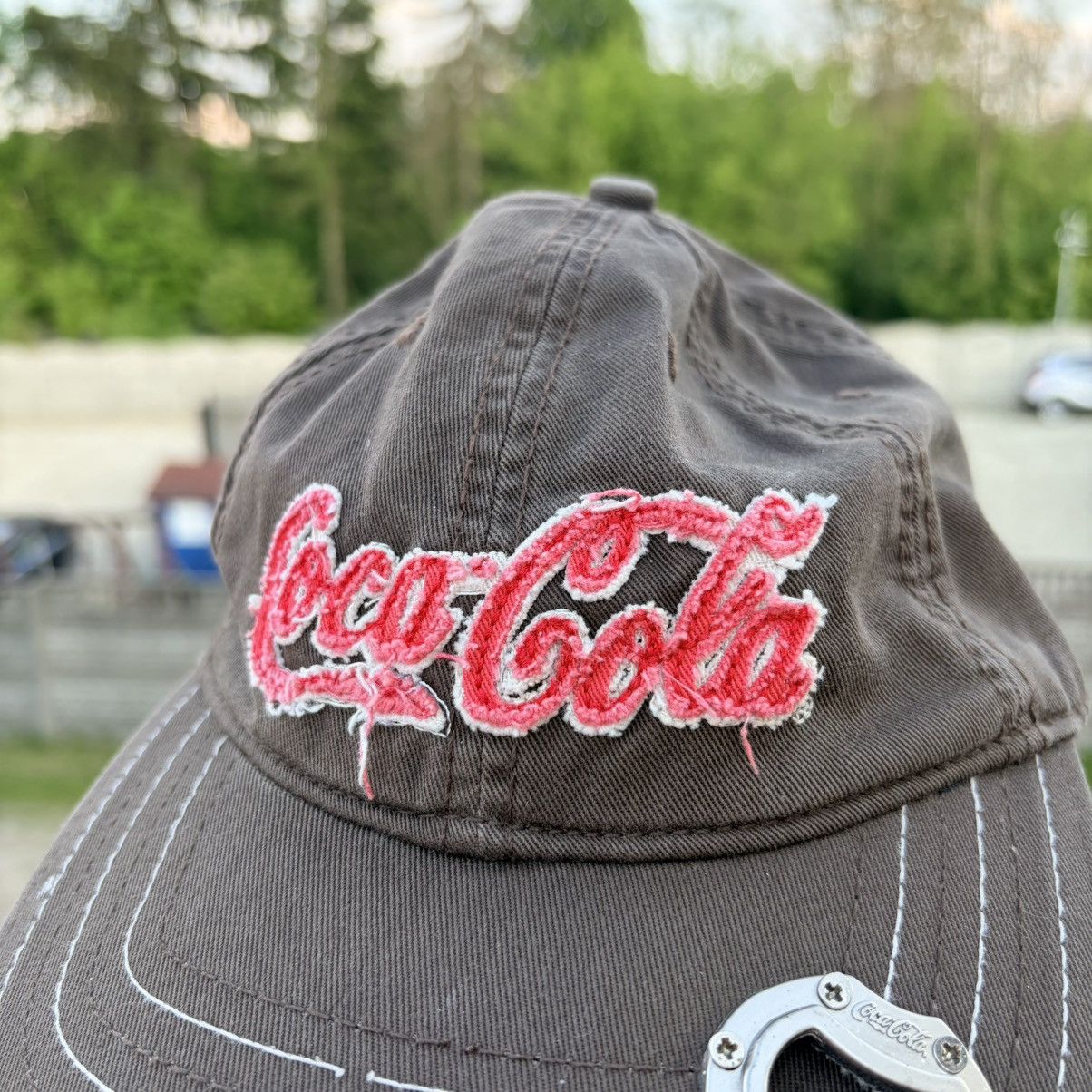 Coca Cola Vintage Coca Cola Cap Distressed Brown Y2K Hat Bottle Open Size ONE SIZE - 4 Thumbnail