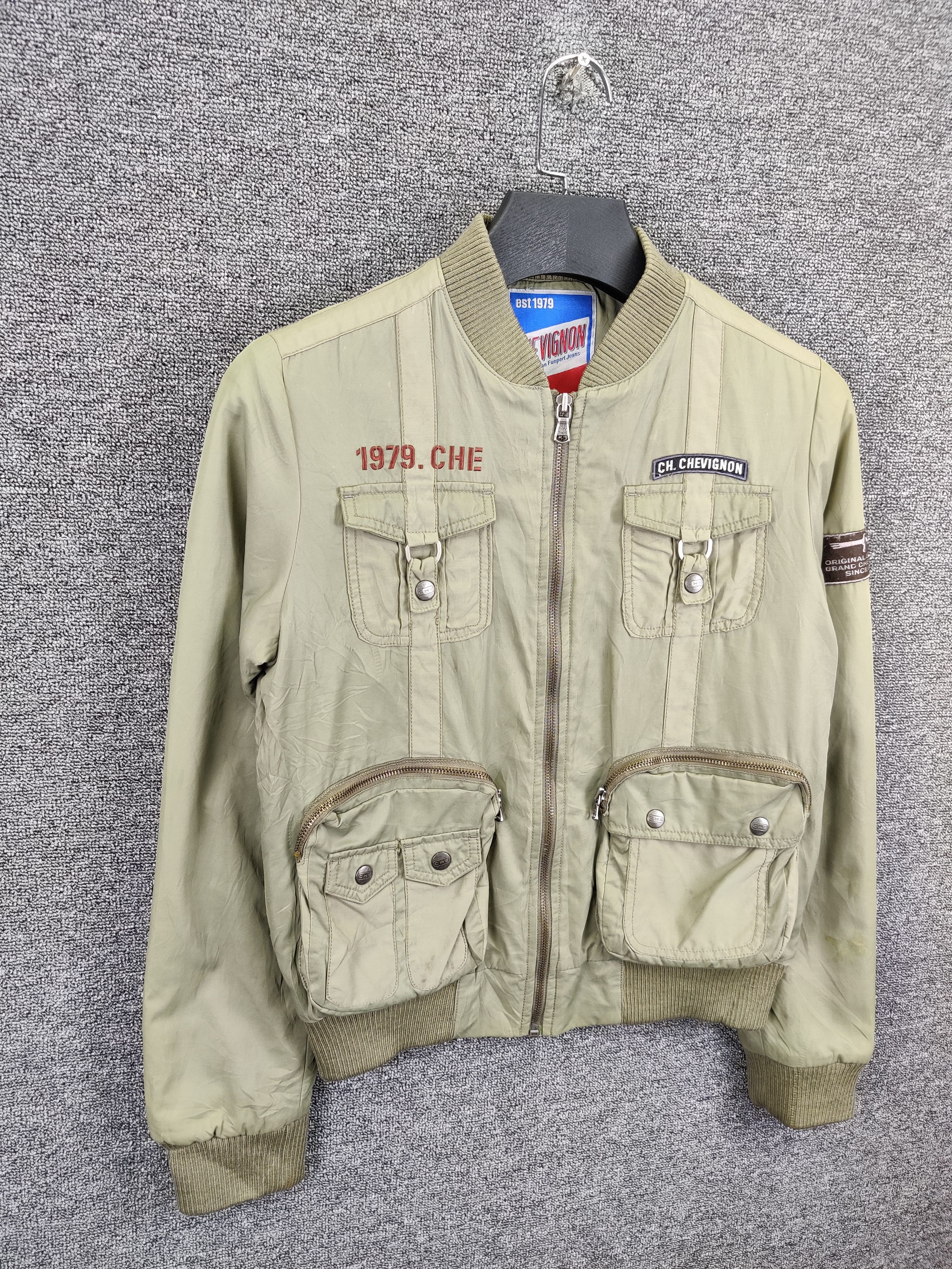 Chevignon Vintage 90s Chevignon Parachute Military Bomber Jacket Size US M / EU 48-50 / 2 - 6 Thumbnail