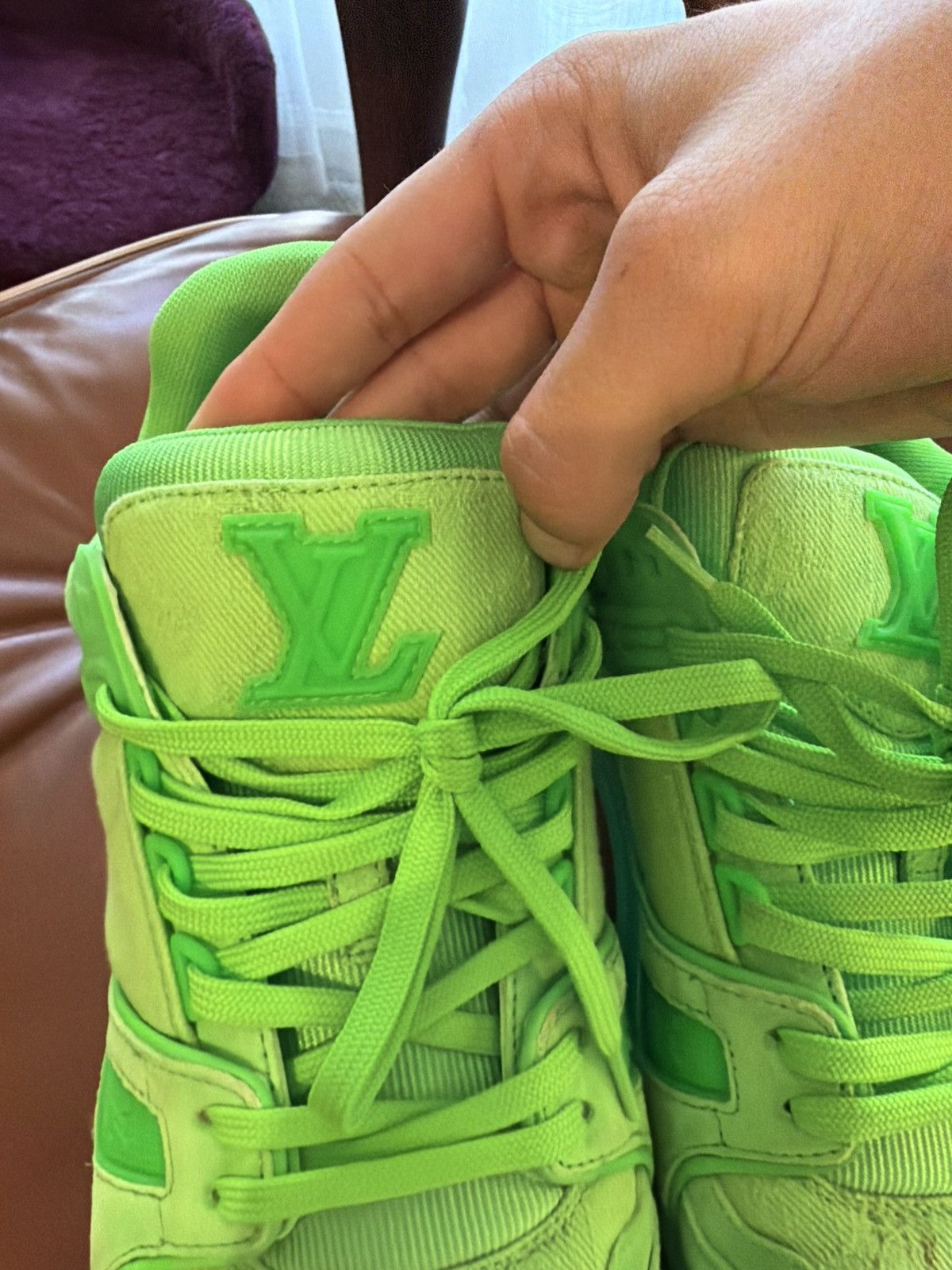Louis Vuitton Louis Vuitton X Virgil Abloh - LV Trainer - Green Size US 10 / EU 43 - 4 Thumbnail