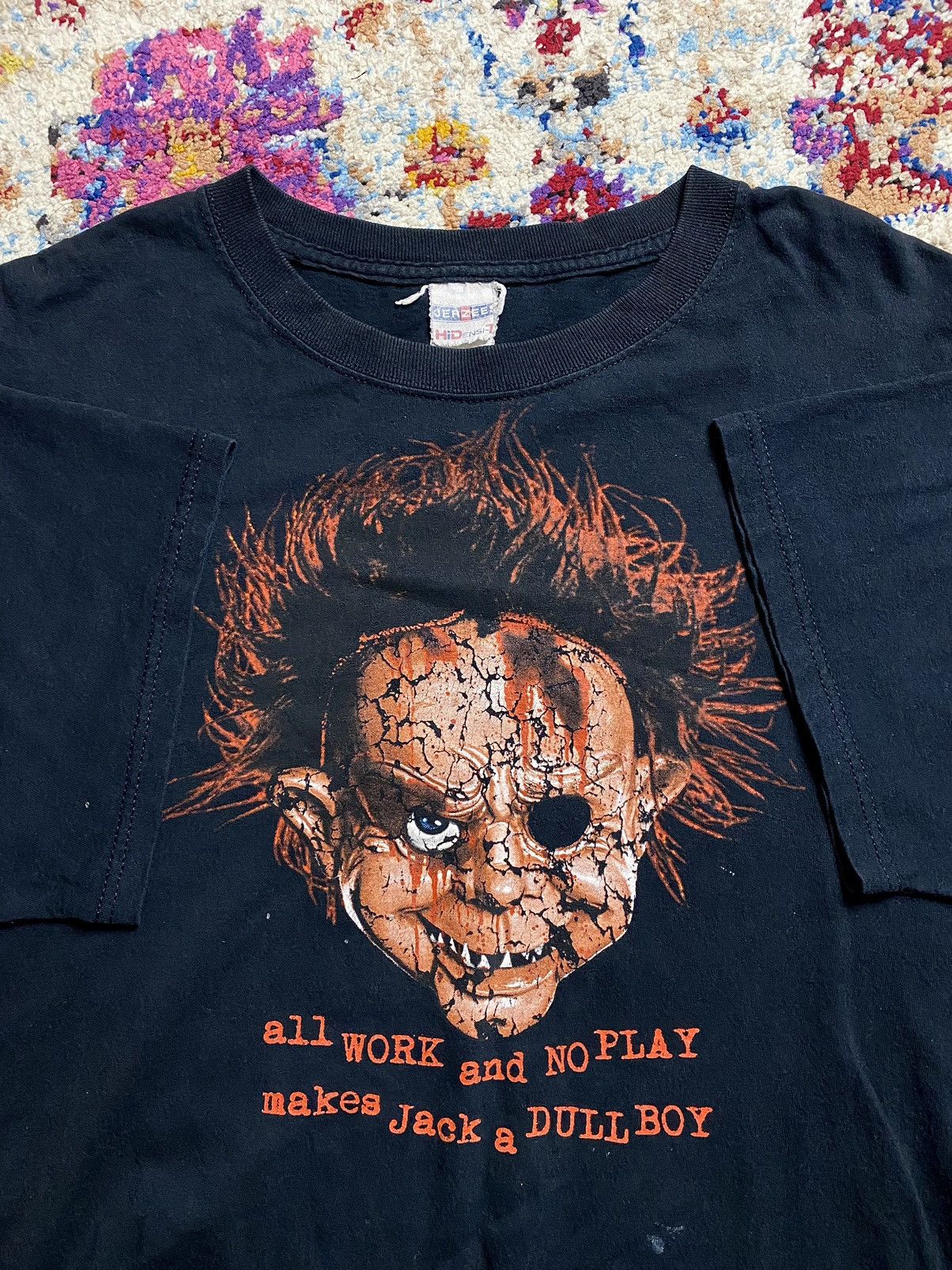 Other VTG CHILDS PLAY MOVIE ALL WORK NO PLAY CLASSIC MOVIE SS TEES Size US L / EU 52-54 / 3 - 3 Thumbnail