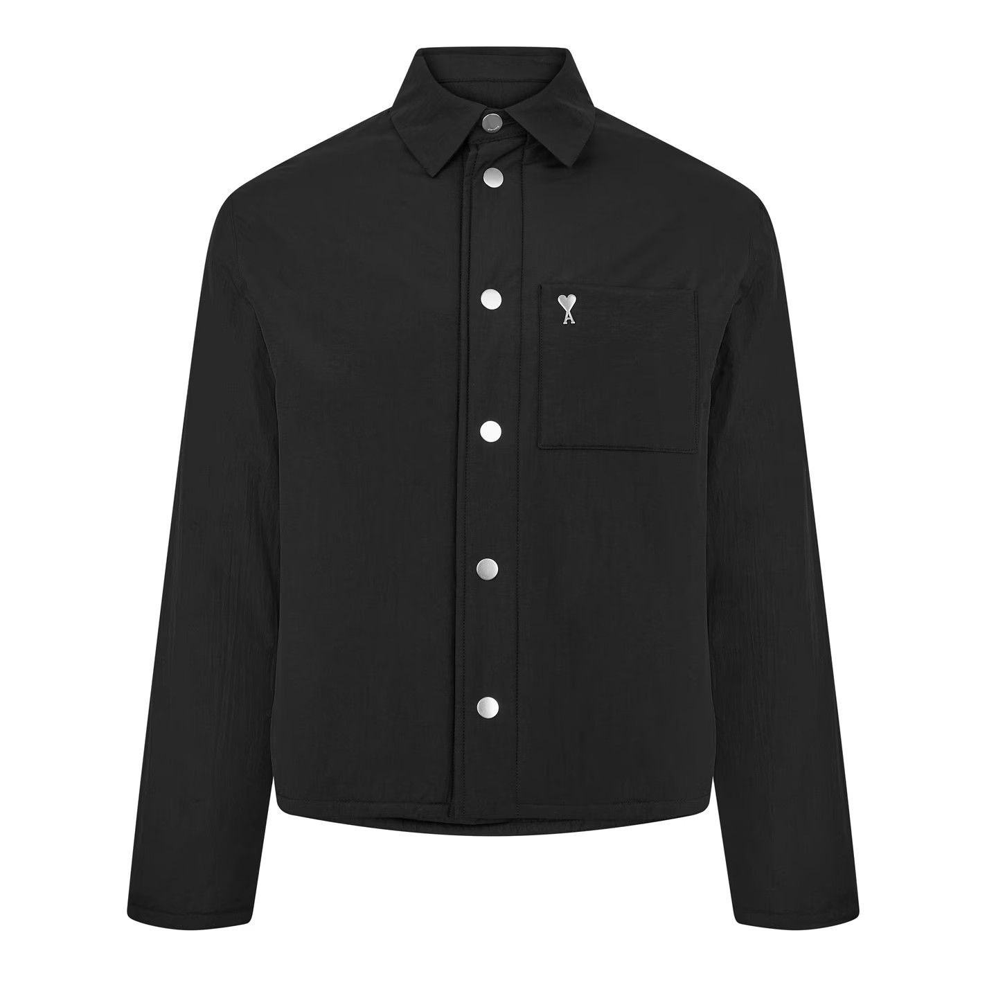 AMI o1g2r1mq0326 Padded Water-Repellent Overshirt in Black Size US XL / EU 56 / 4 - 1 Thumbnail