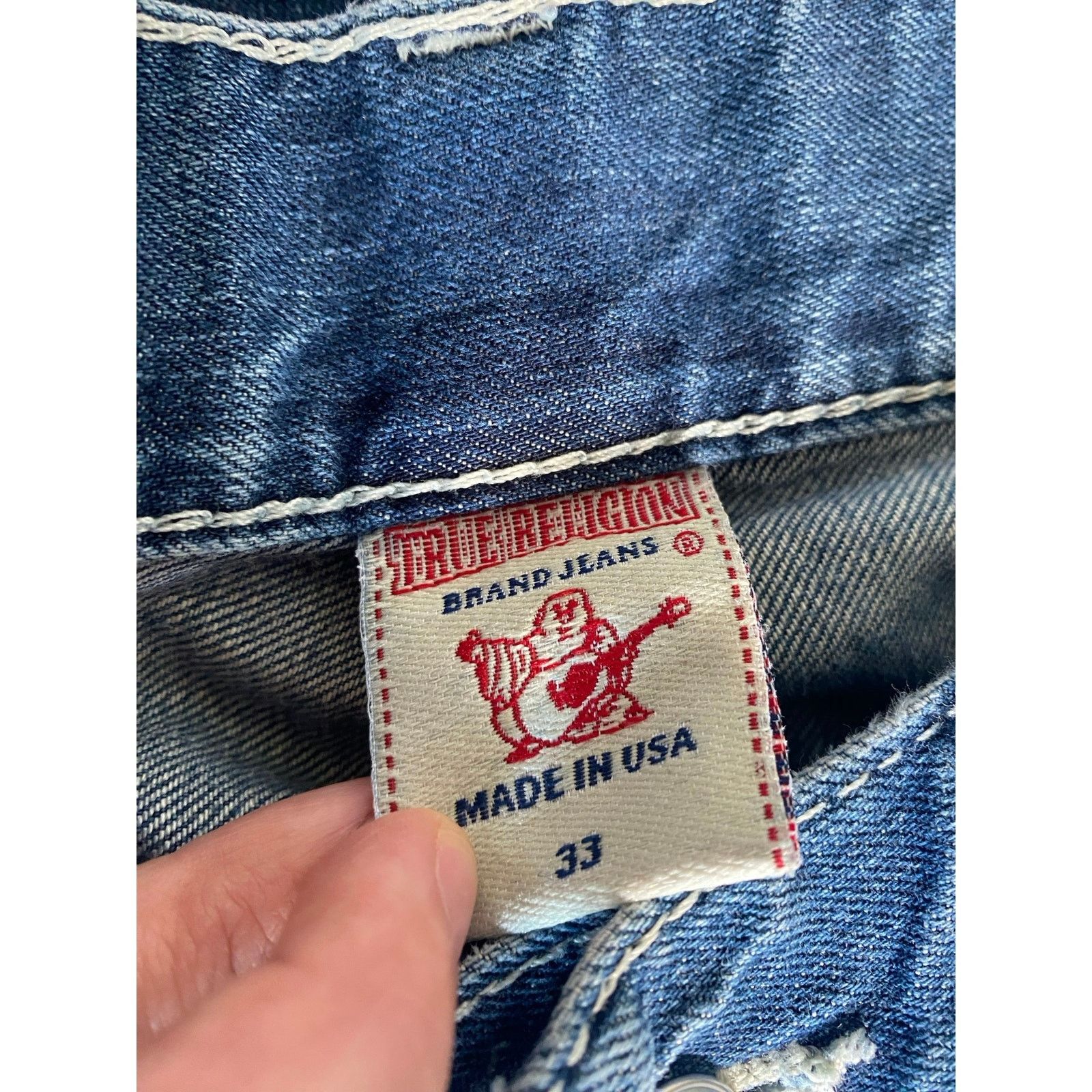 True Religion True Religion Jeans Mens Ricky Straight Denim Pockets 33 Size US 33 - 7 Thumbnail