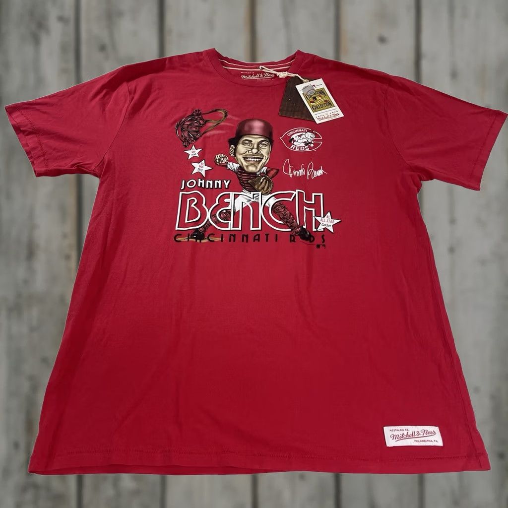 Mitchell & Ness Mitchell and Ness T-Shirt Cincinnati Reds Johnny Bench All Star 2XL Red Graphic Shirts & Tops Mens Size US XXL / EU 58 / 5 - 1 Thumbnail