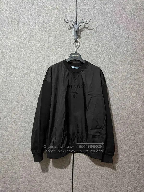 Prada Prada Embroidered Logo Black Sweatshirt. Size US S / EU 44-46 / 1 - 2 Thumbnail