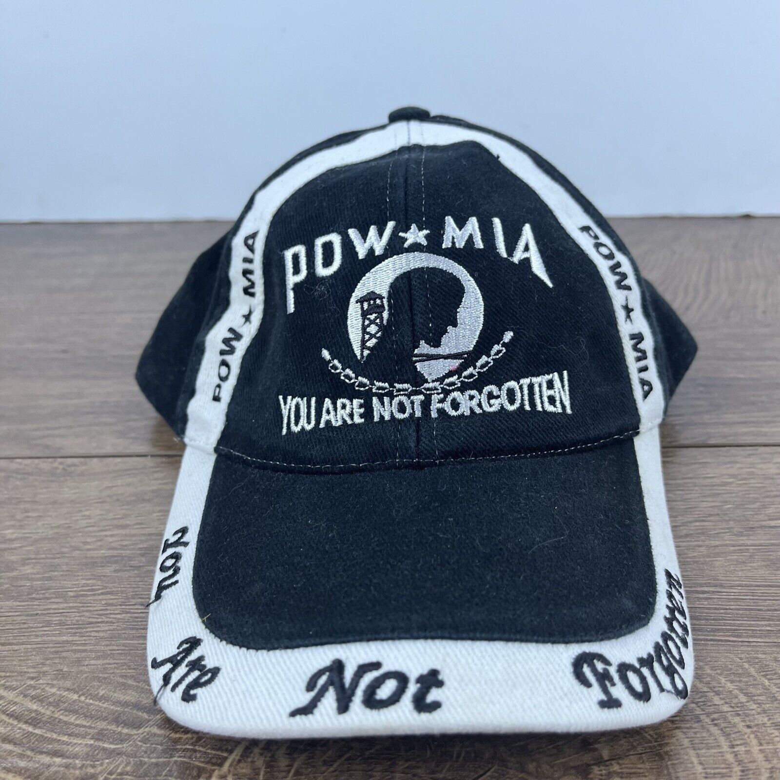 Other Pow Mia Hat You Are Not Forgotten Adjustable Hat Black Hat A Size ONE SIZE - 3 Thumbnail
