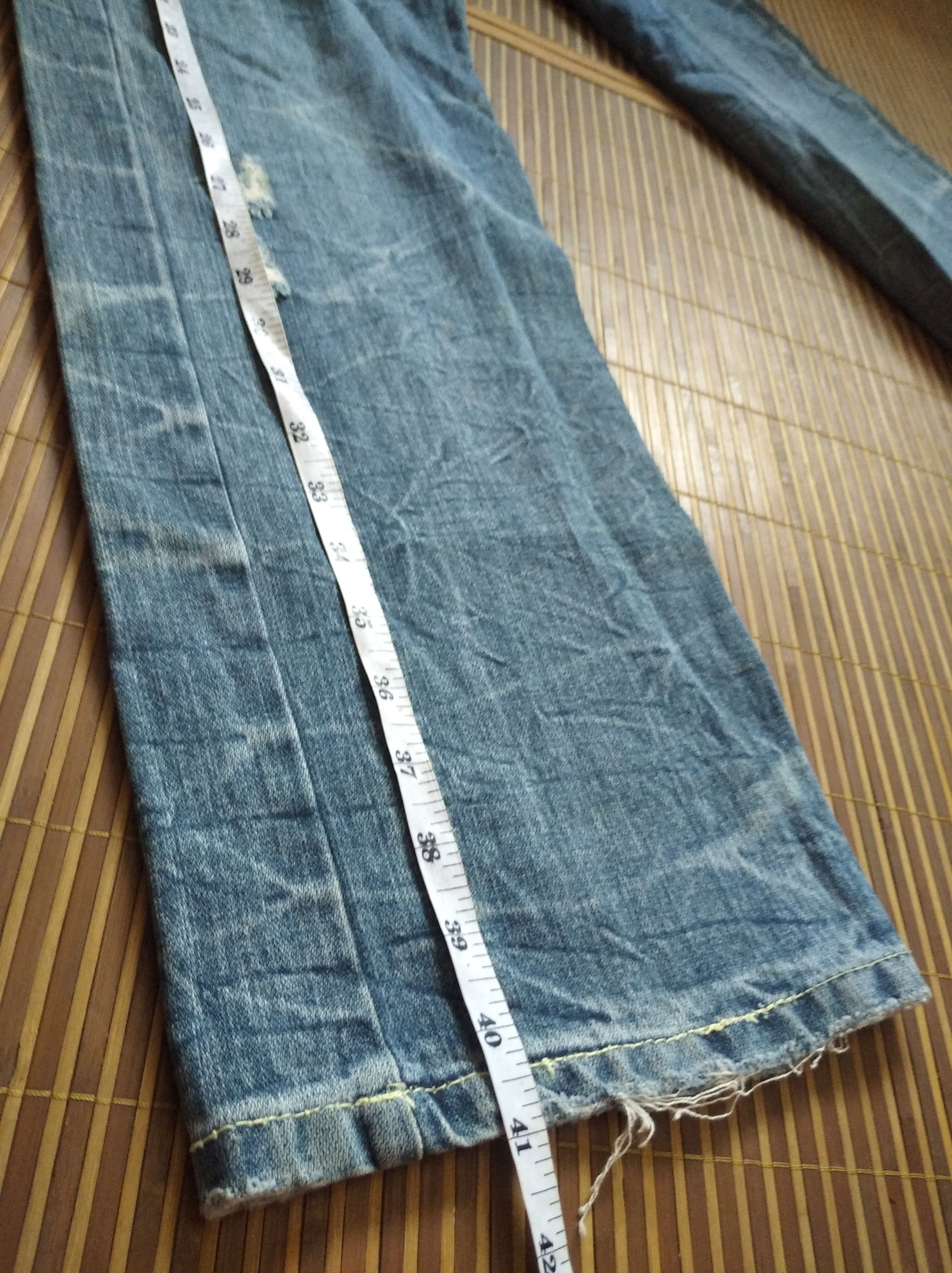 If Six Was Nine × Japanese Brand Vintage’90s🔥Daily Topics🔥Distressed Rusty Light Blue Jeans Size US 32 / EU 48 - 14 Thumbnail