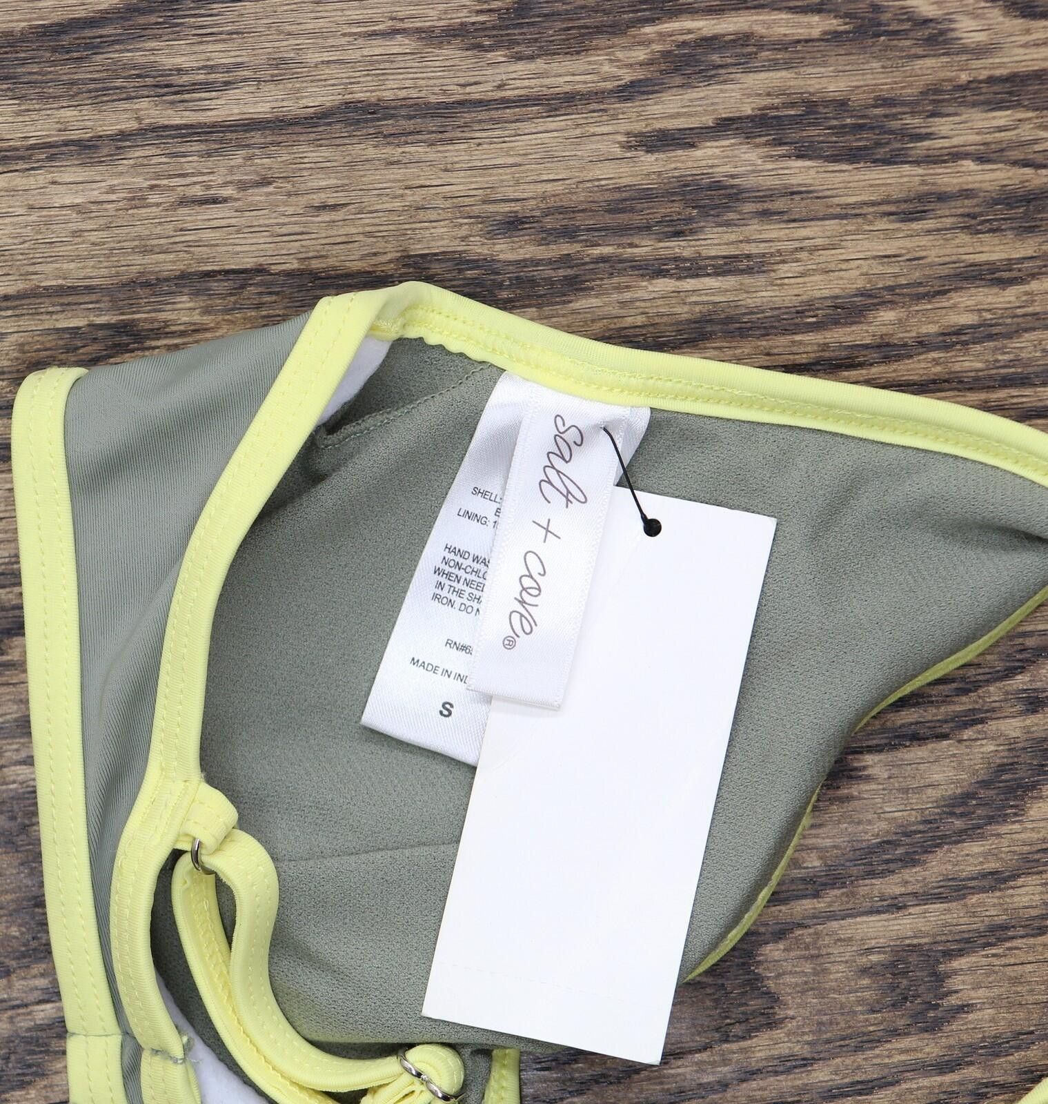 Other Salt + Cove Underwire Bikini Swim Top Green / Yellow S Size ONE SIZE - 4 Thumbnail