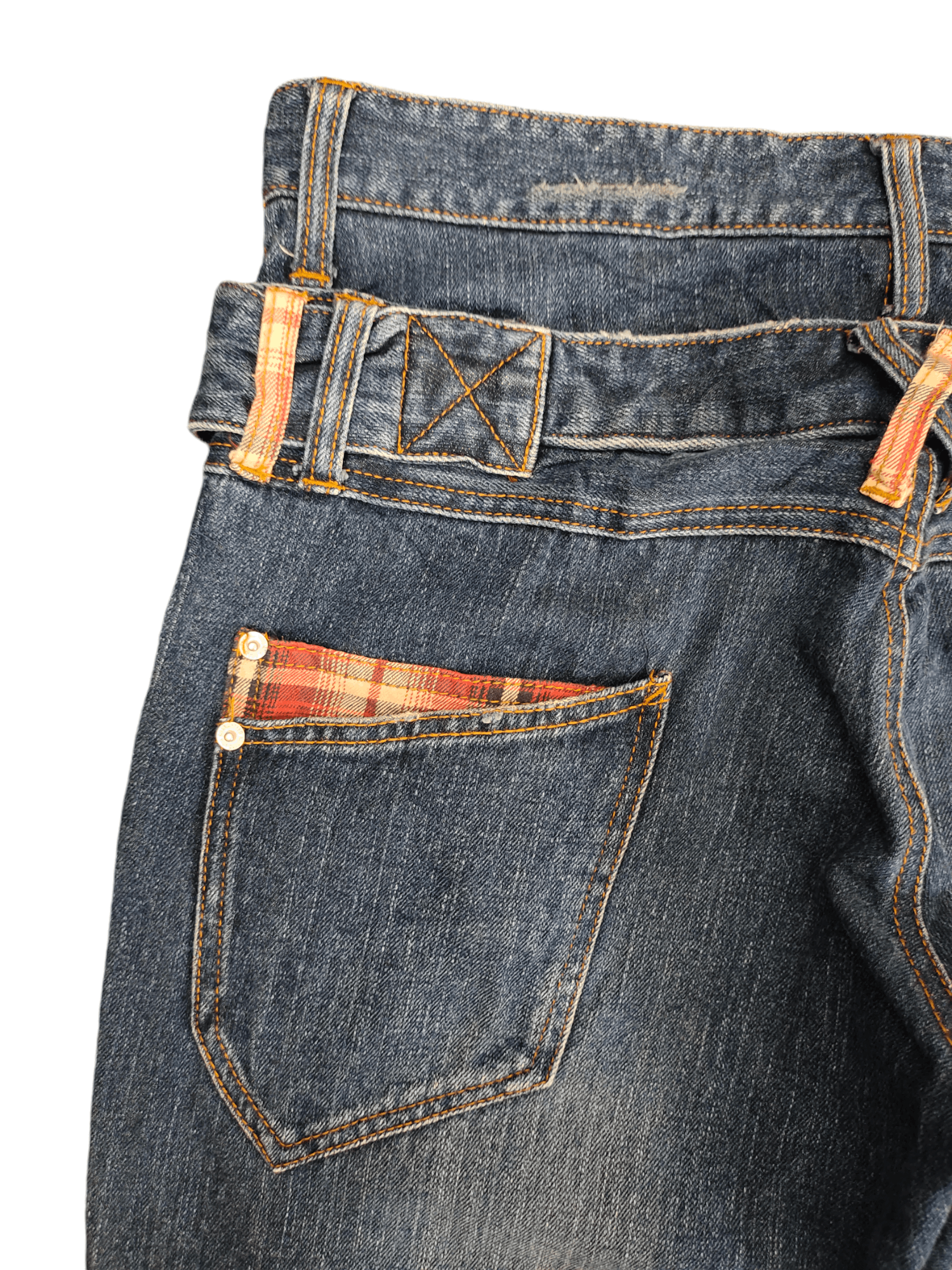 If Six Was Nine Vintage Y2k Wild Khakis Double Waist Clawmark Faded Jeans Size US 32 / EU 48 - 13 Thumbnail