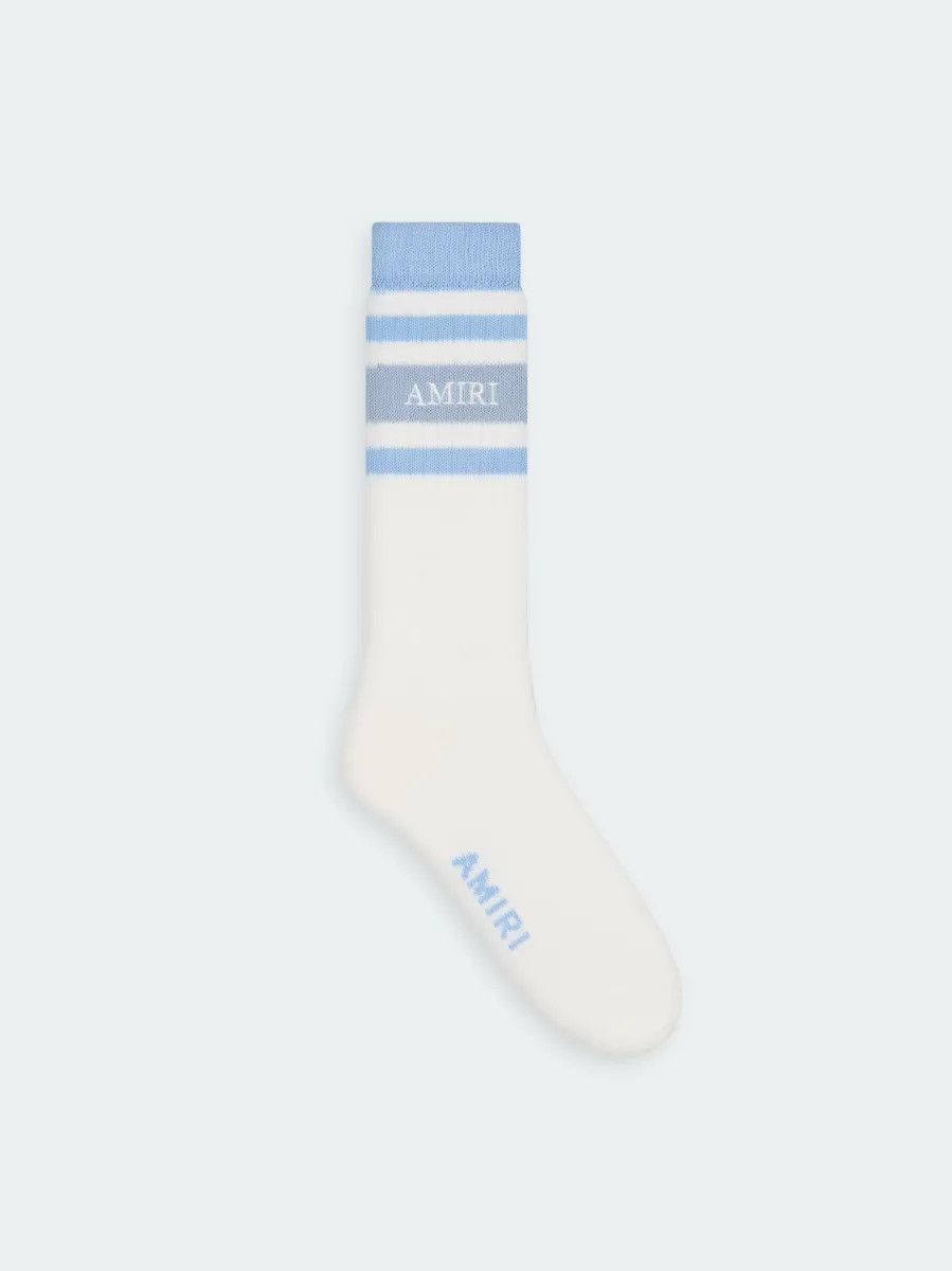 Amiri o1s1wg110525 Size: OS / Stack Stripe Chunky Sock Blue/White Size ONE SIZE - 1 Thumbnail