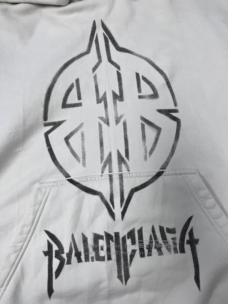 Balenciaga Balenciaga Pattern Printed Hooded Long Sleeve Sweatshirt Size S / US 4 / IT 40 - 3 Thumbnail