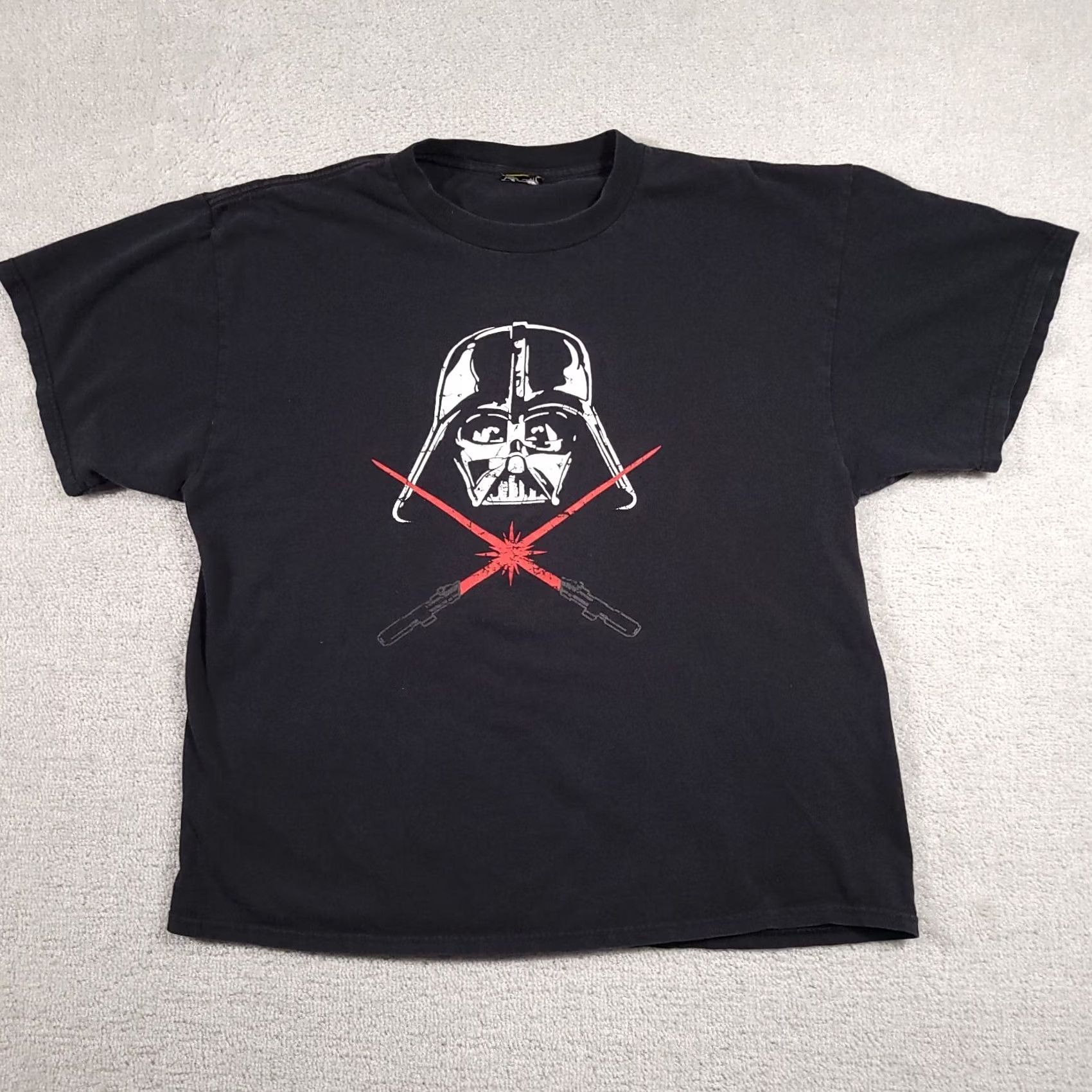 Star Wars VINTAGE Star Wars Shirt Mens XL Black Darth Vader Light Sabers Short Sleeve Size US XL / EU 56 / 4 - 2 Thumbnail