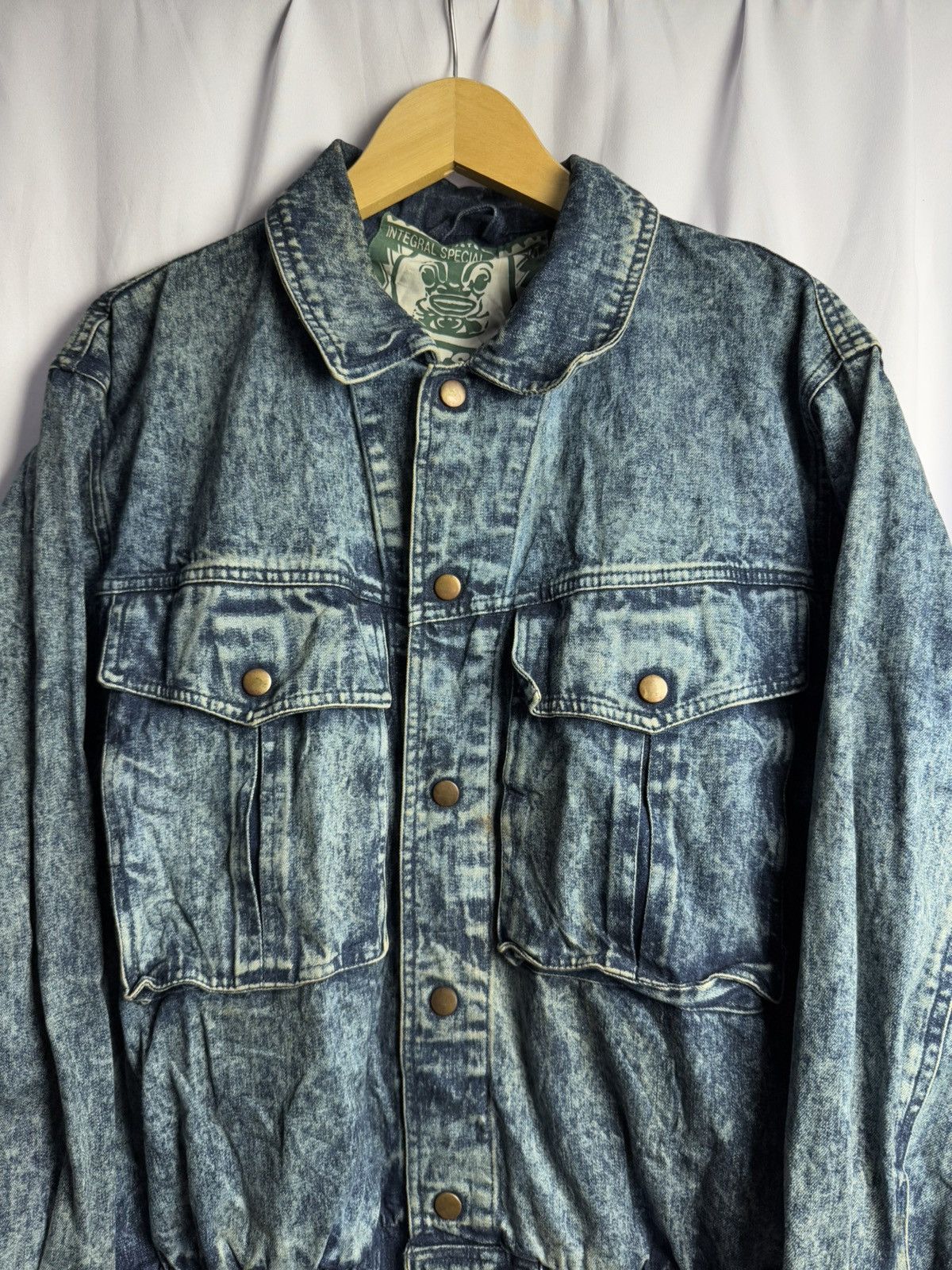 Japanese Brand × Vintage Japanese Sport Club Big Pocket Vintage Denim Jacket Size US L / EU 52-54 / 3 - 2 Thumbnail