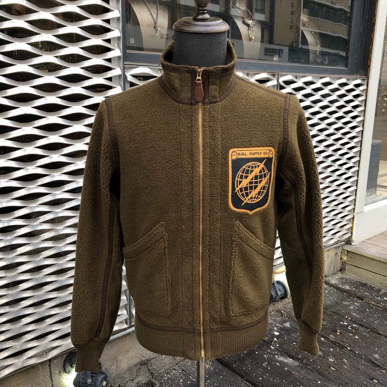 RRL Ralph Lauren RRL Ralph Lauren Polar fleece retro lightning medal jacket Size US S / EU 44-46 / 1 - 1 Thumbnail