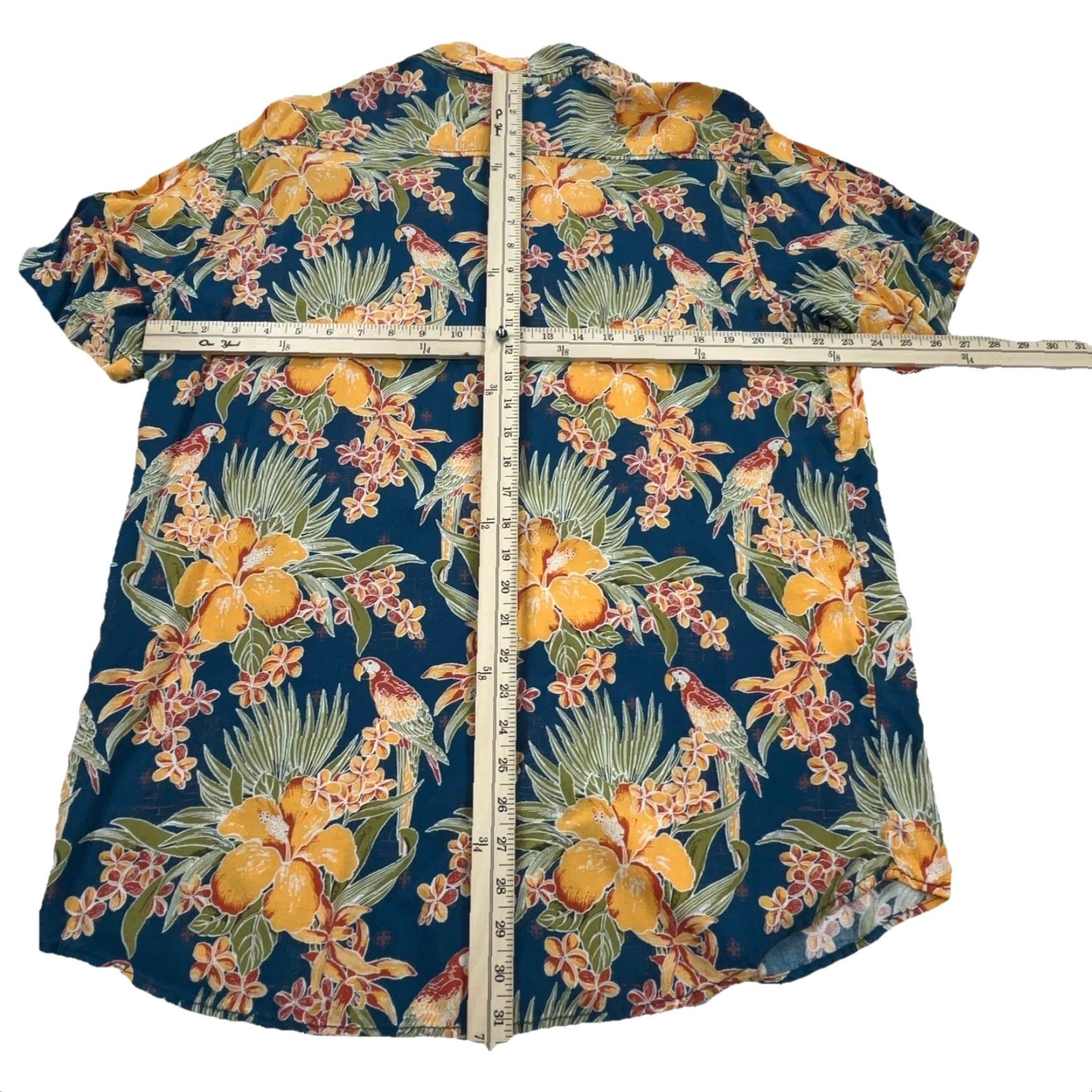 Vintage Margaritaville Shirt Men XL Blue Orange Button Up Hawaiian Jimmy Buffet Rayon Mens Size US XL / EU 56 / 4 - 6 Thumbnail