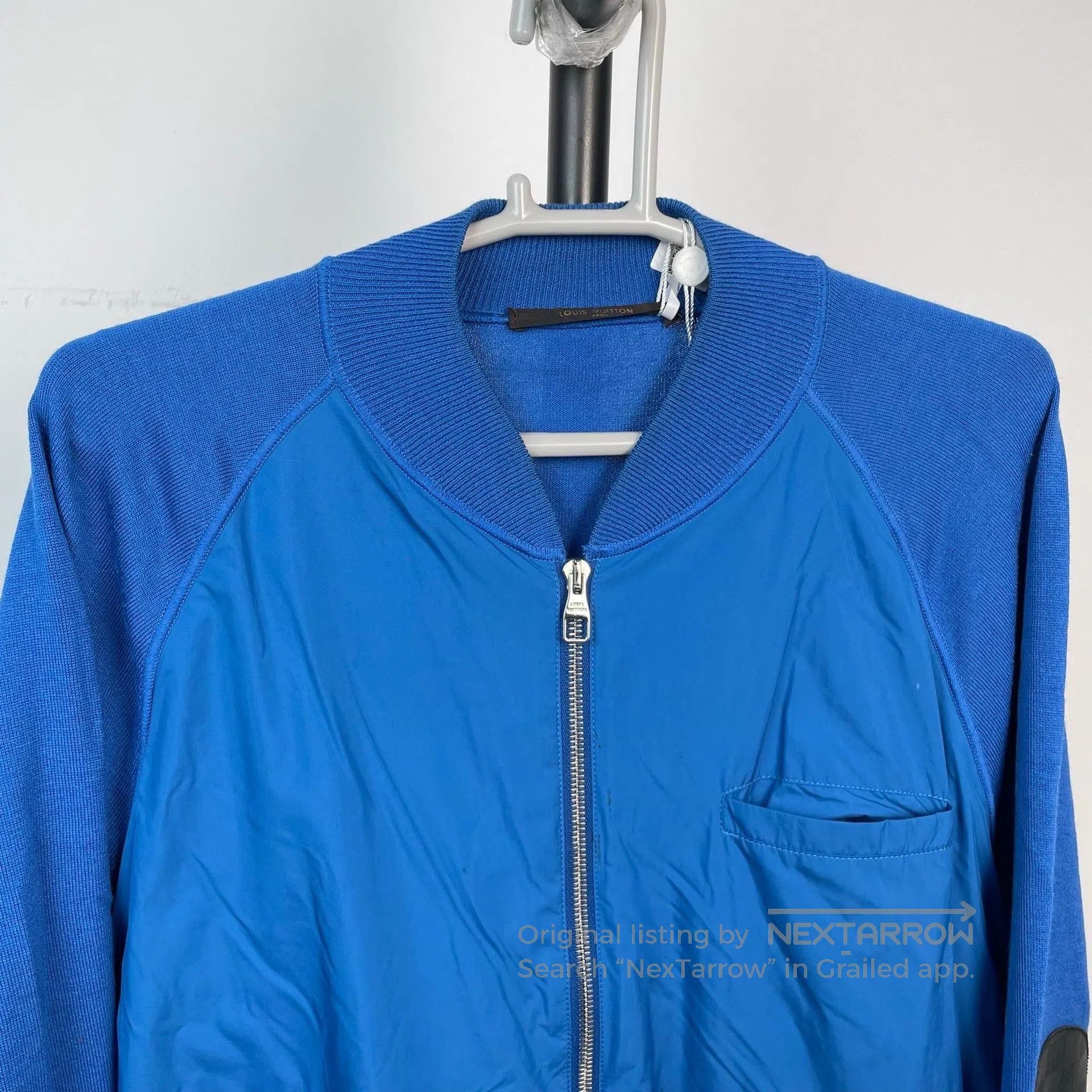 Louis Vuitton Louis Vuitton Navy Blue Nylon Patchwork Knit Jacket Zip-Up Size US S / EU 44-46 / 1 - 4 Thumbnail