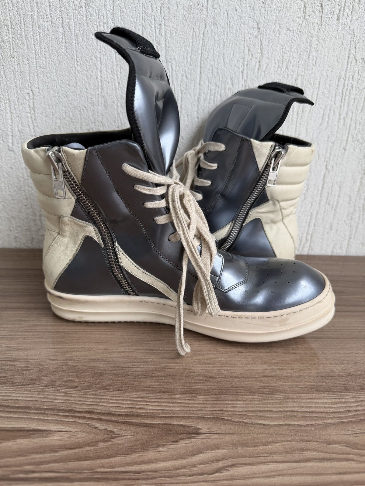 Rick Owens E15 metallic silver Geobasket Size US 10 / EU 43 - 16 Thumbnail