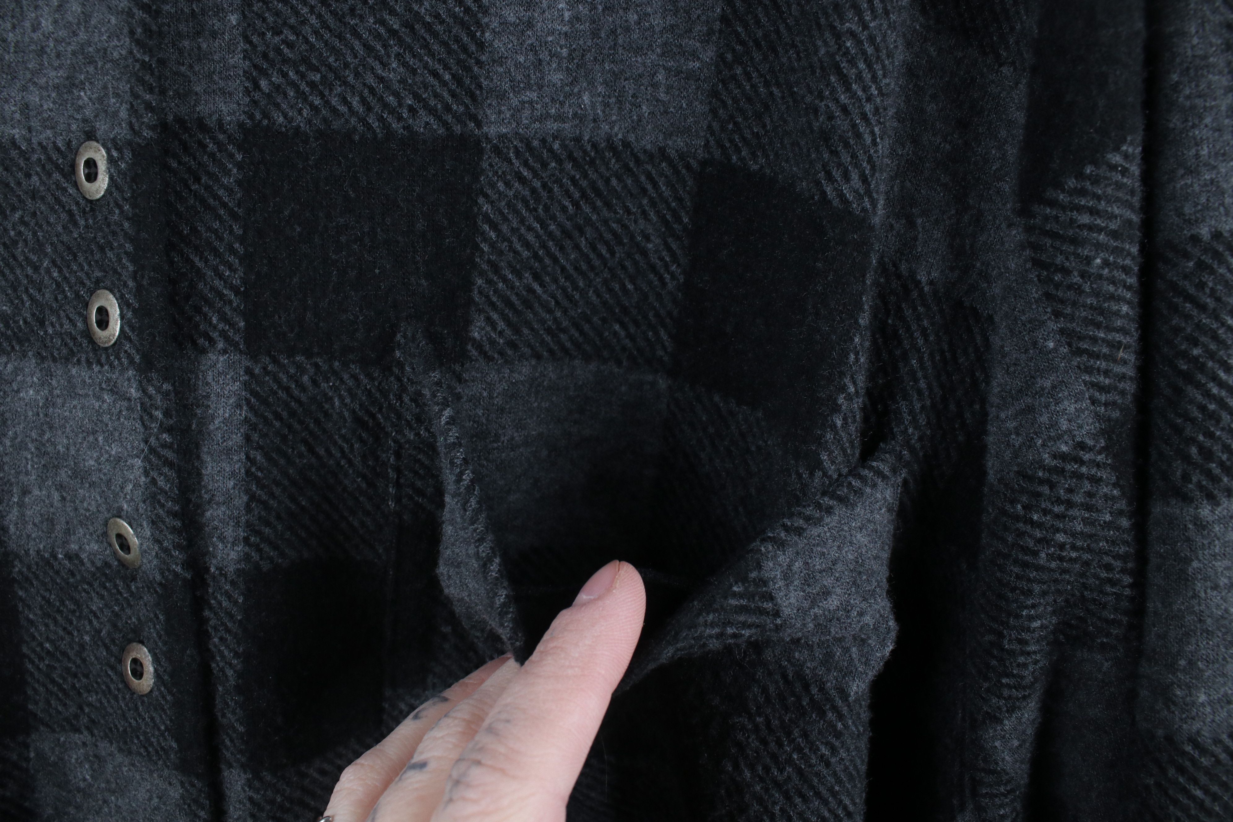 Vintage Soft Surroundings Collared Fleece Henley Tunic Sweater Plaid Size 3XL / US 20-22 - 4 Thumbnail