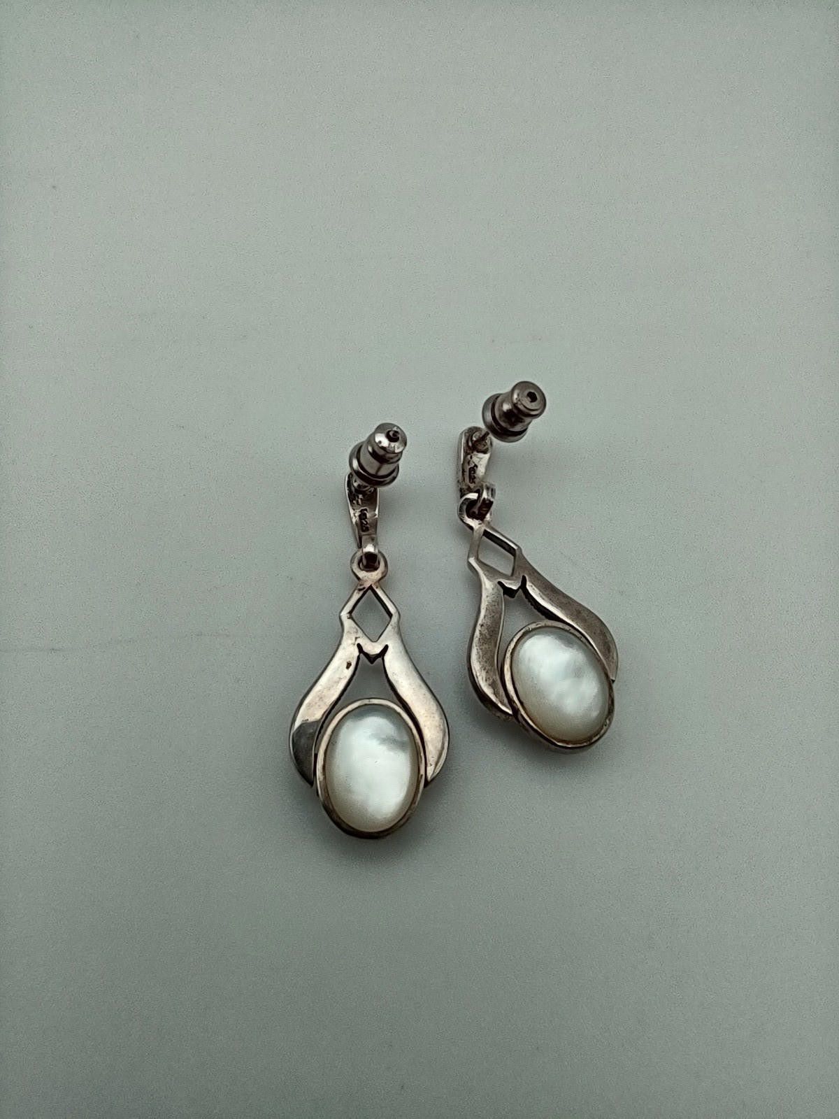 The Unbranded Brand Art Deco Sterling Black Onyx & Mother of Pearl Dangles Size ONE SIZE - 3 Thumbnail