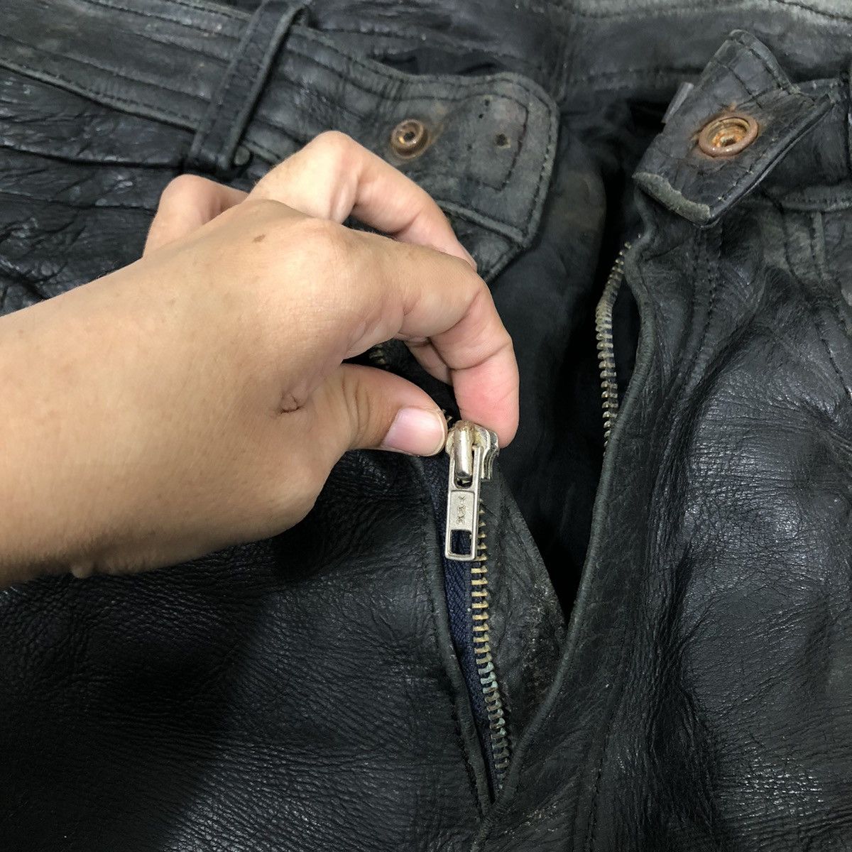 Genuine Leather 🔥90’s Genuine Leather Pants Racing Schott Perfecto Design Size US 30 / EU 46 - 10 Thumbnail