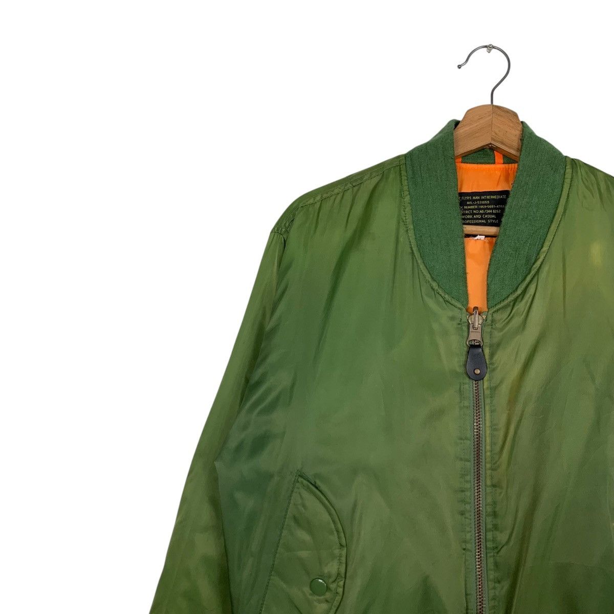 Vintage BE-J Work and Casual Trashed Bomber Jacket #2480-C111 Size US M / EU 48-50 / 2 - 5 Thumbnail