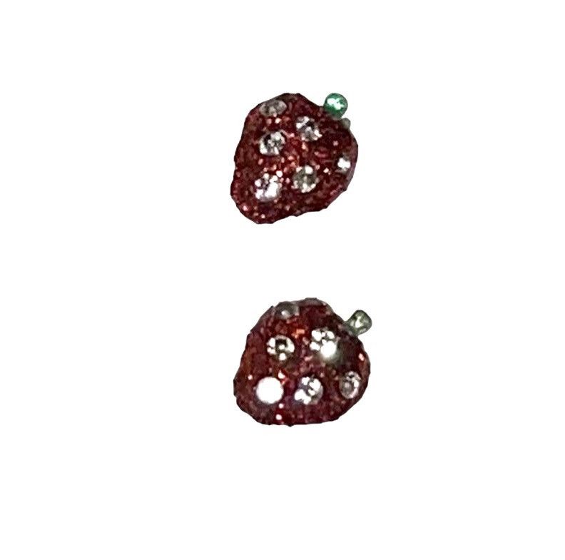 Swarovski Swarovski Crystal Mini Vibrant Strawberry Earrings Size ONE SIZE - 4 Thumbnail