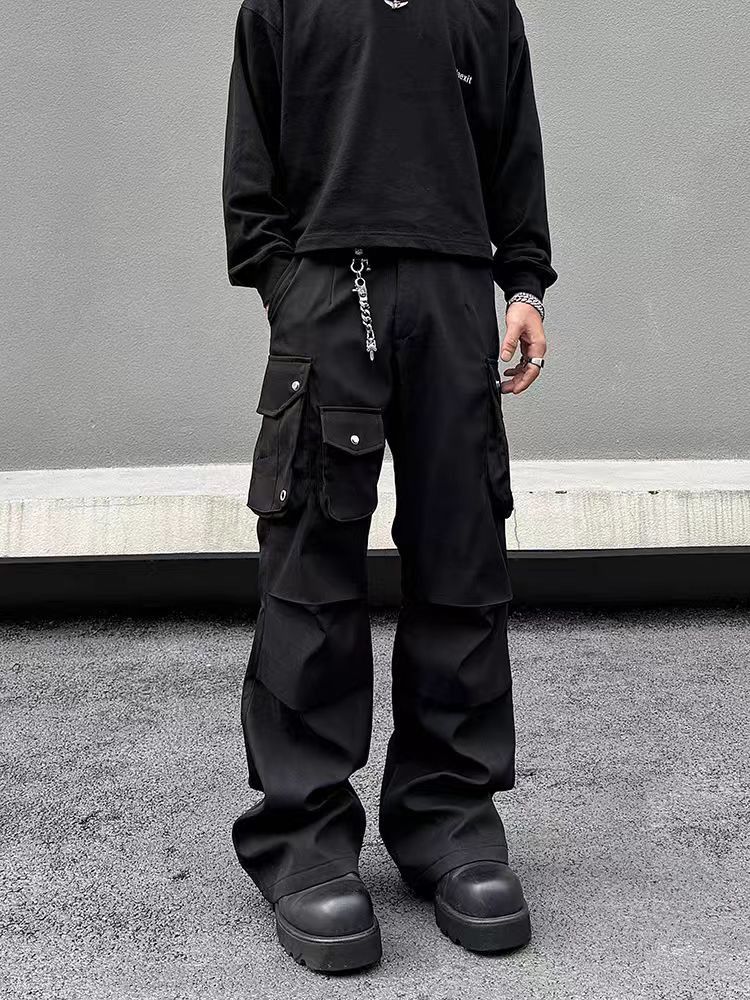 Japanese Brand × Vintage Vintage Multi-Pocket Workwear Casual Pants Black Size US 32 / EU 48 - 2 Thumbnail