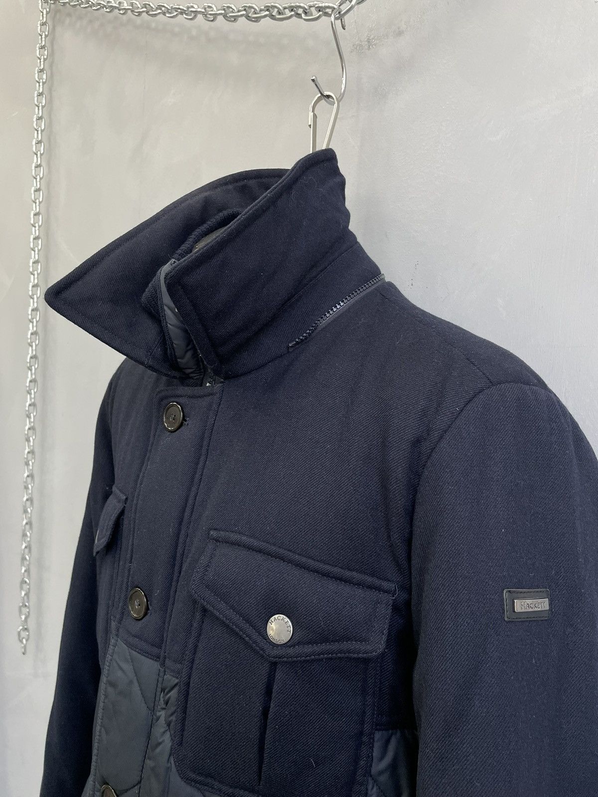 Hackett Hackett quilted wool jacket navy blue classic puffer y2k Size US M / EU 48-50 / 2 - 8 Thumbnail