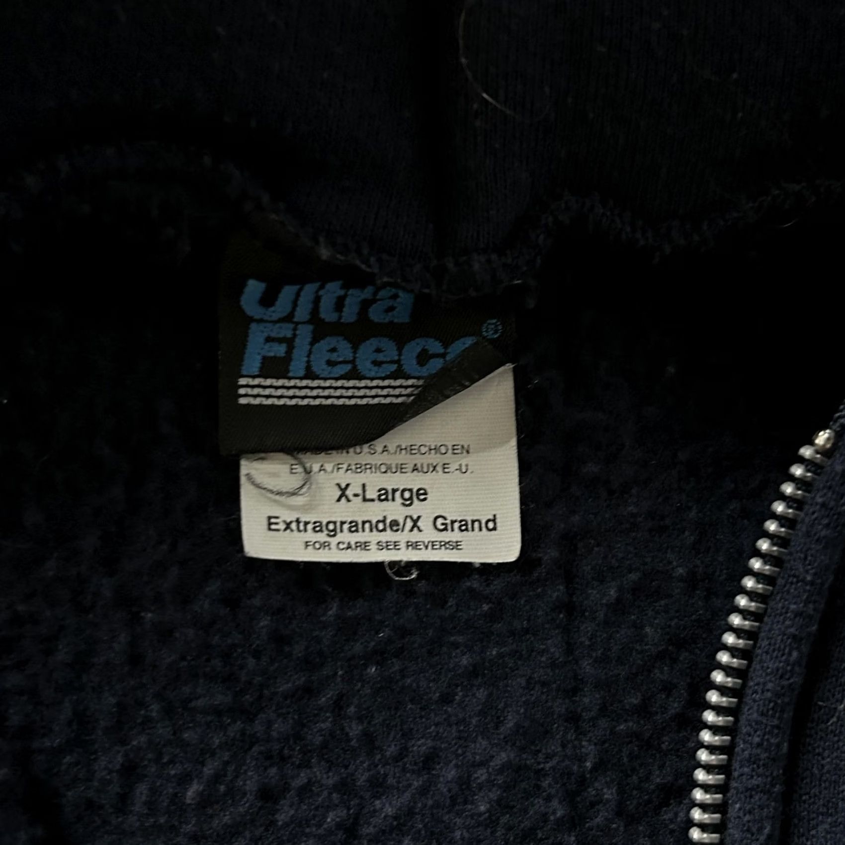 Vintage VINTAGE Ultra Fleece Hoodie Mens XL Blue Full Zip Fleece Sweatshirt Heavyweight Size US XL / EU 56 / 4 - 2 Thumbnail