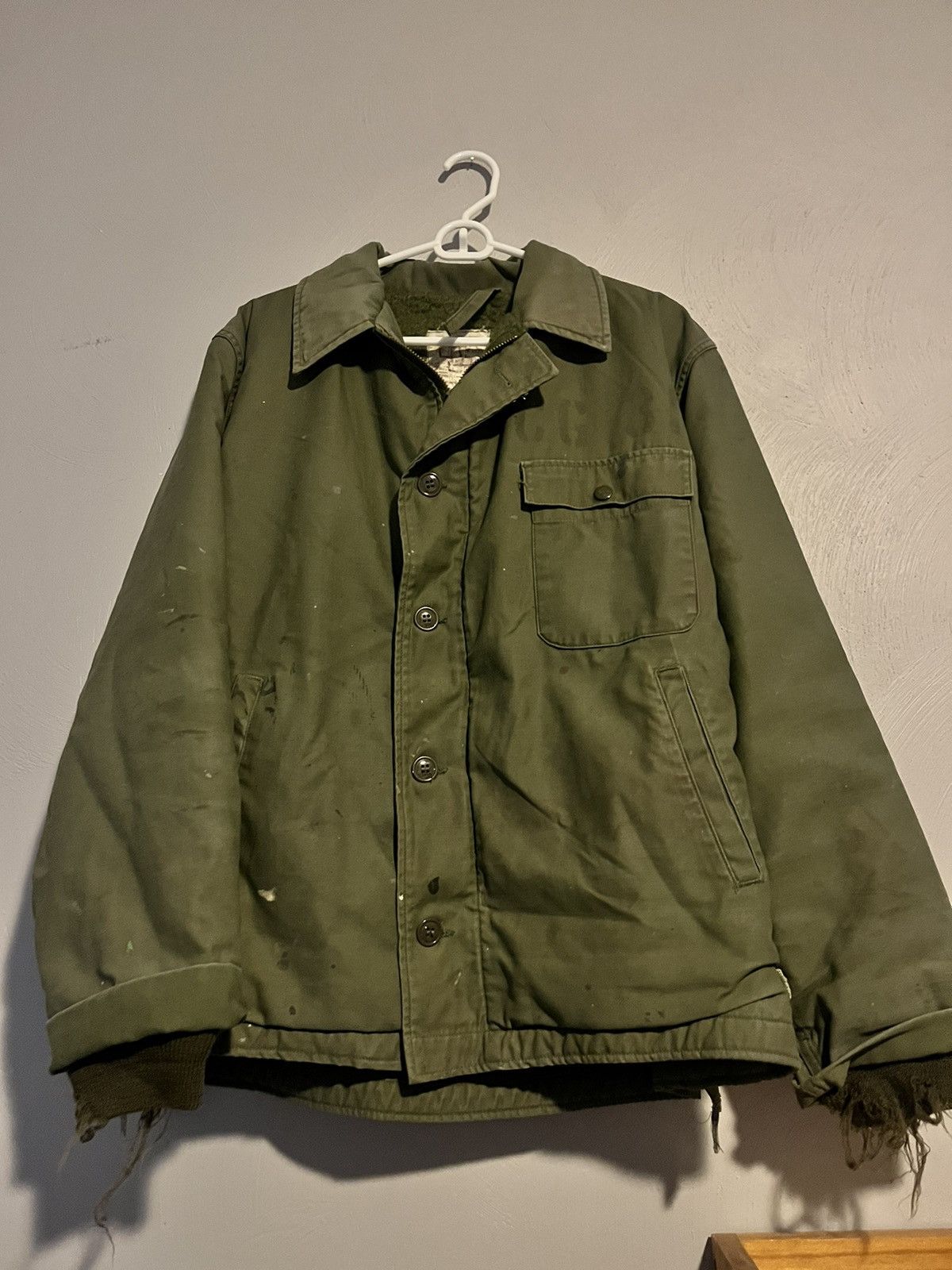 image of Vintage 70's Cold Weather A-2 Jacket in Green, Men's (Size Large)