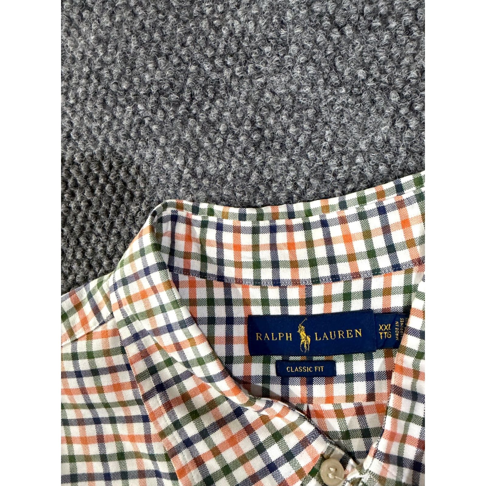Ralph Lauren Ralph Lauren Button-Up Shirt Mens 2XL White Orange Green Check Long Sleeve Casual Size US XXL / EU 58 / 5 - 4 Thumbnail