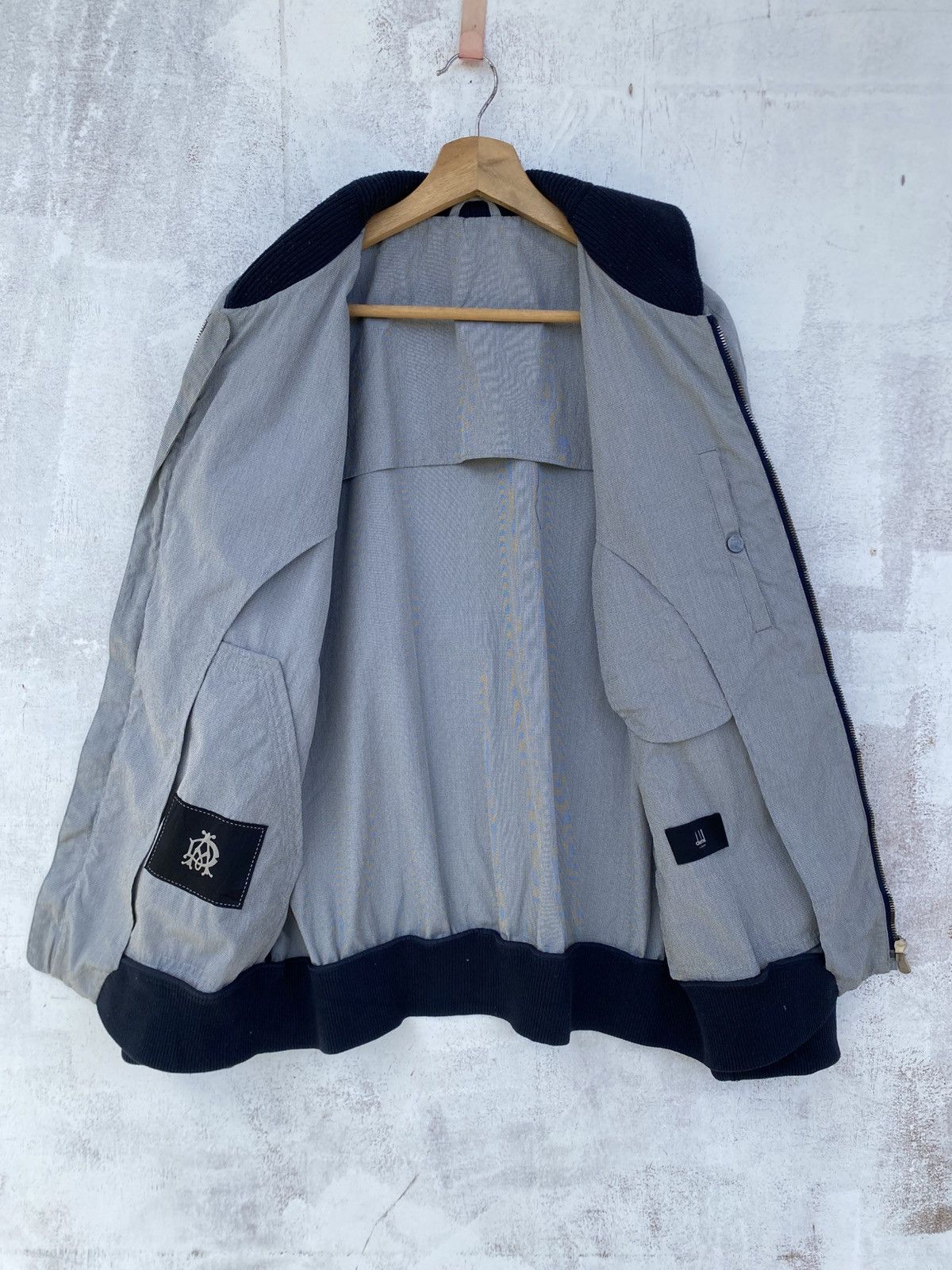 Alfred Dunhill Dunhill Light Blue Zip-Up Bomber Jacket | Made in Italy Size US L / EU 52-54 / 3 - 3 Thumbnail