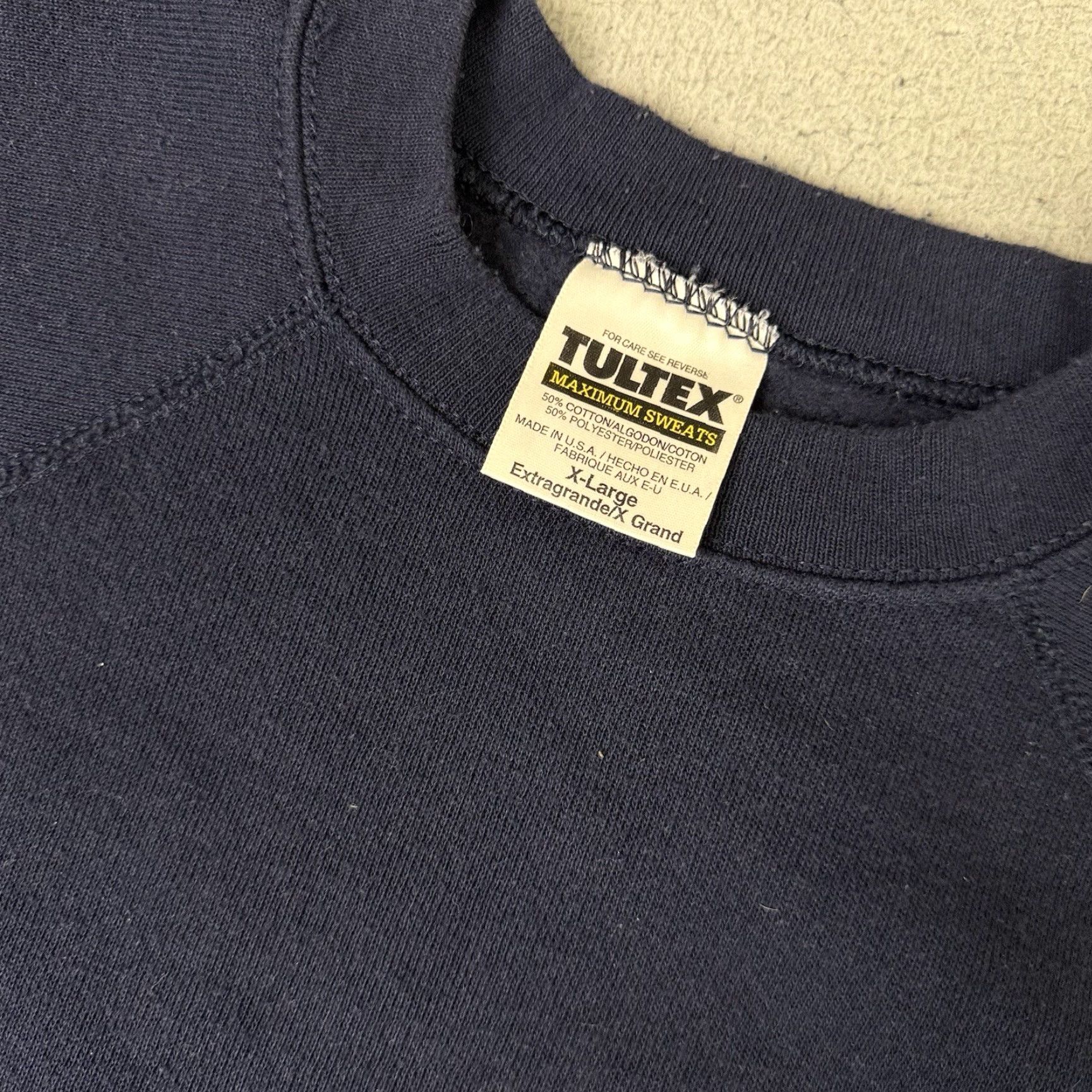 Tultex VINTAGE Tultex Sweatshirt Men XL Blue Crewneck Pullover 90s Size US XL / EU 56 / 4 - 3 Thumbnail