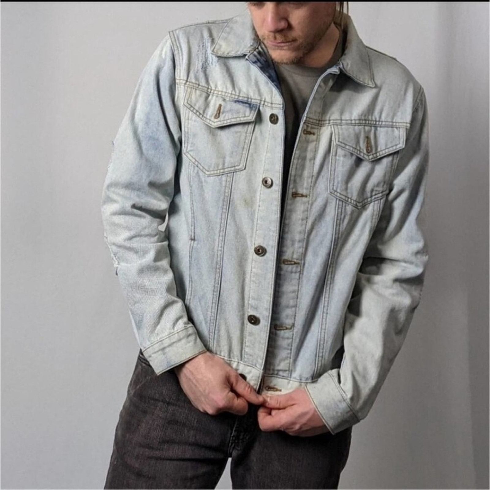 Brooklyn Cloth Brooklyn Cloth Distressed Jean Jacket Size US M / EU 48-50 / 2 - 5 Thumbnail