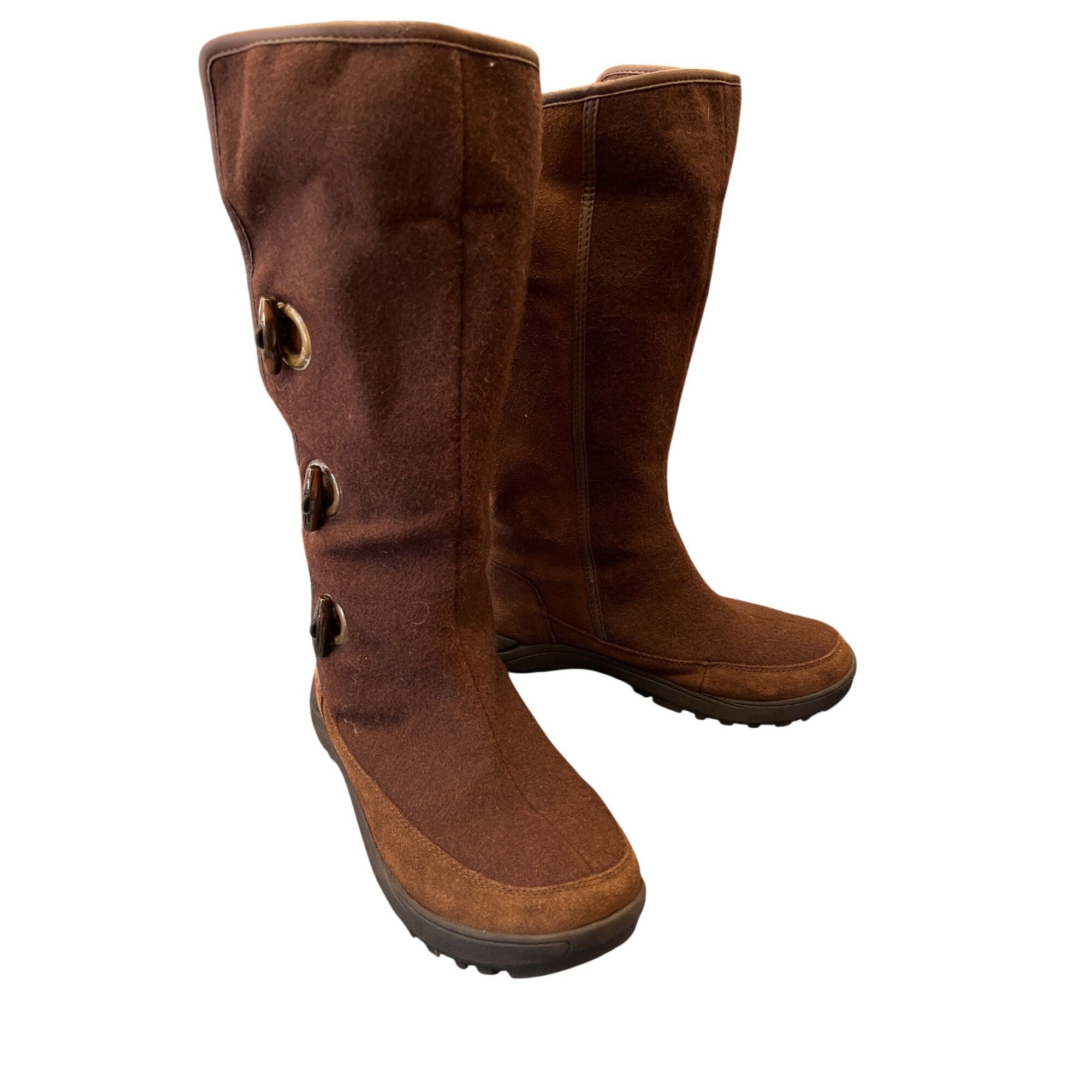 Lands' End Lands End Womens Brown Suede Winter Boots Sz 8 SKU 8946 Size US 8 / IT 38 - 1 Thumbnail