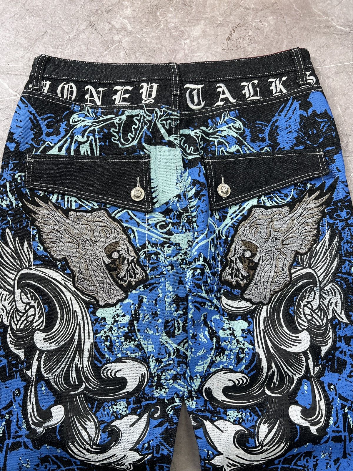 Karl Kani × Wu-Tang Clan Vintage rap wide leg Coogi style rap pants jeans skater Size US 36 / EU 52 - 6 Thumbnail