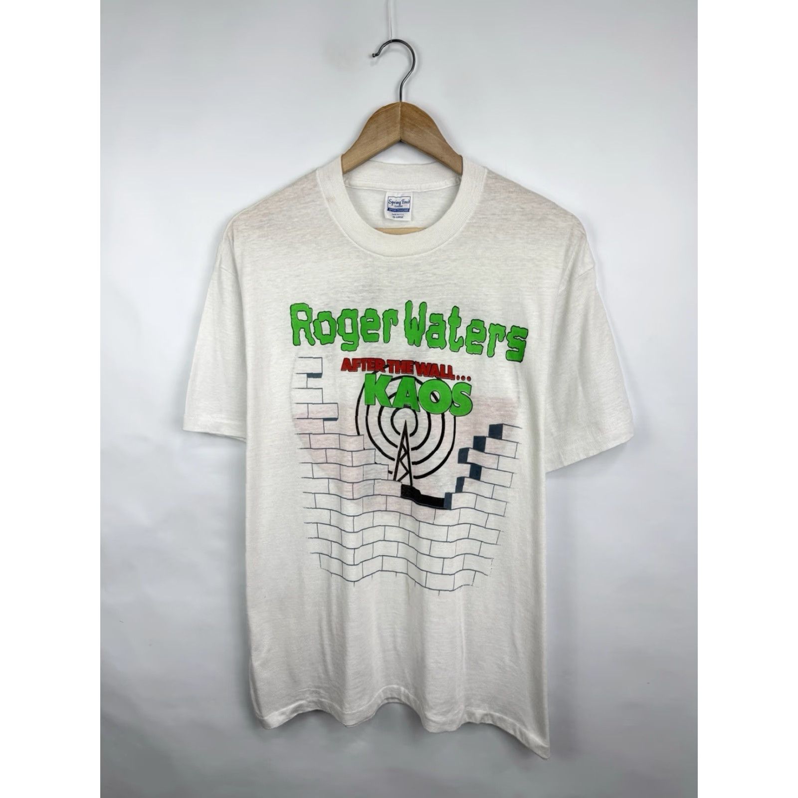 Vintage VINTAGE Pink Floyd T-Shirt KAOS 1987 Rodger Waters After The Wall White 2XL Mens Size US XXL / EU 58 / 5 - 3 Thumbnail
