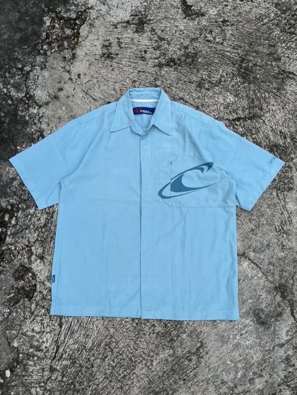 O'Neill × Vintage 2000s-O’neill Boxy Button up Open Collar Shirt Size US L / EU 52-54 / 3 - 1 Thumbnail