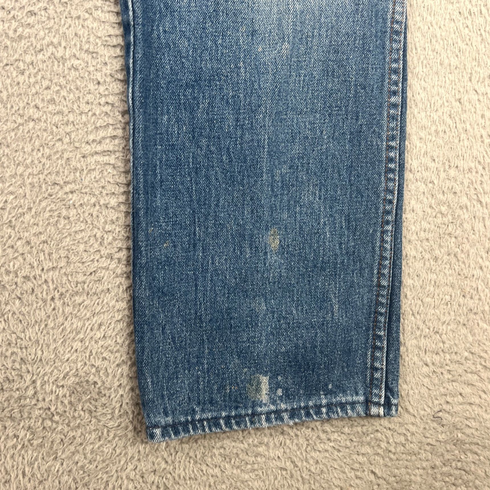 Wrangler VINTAGE Wrangler Jeans Men 31x28 Blue Straight Leg Distressed 80s Cowboy Denim Size US 31 - 2 Thumbnail